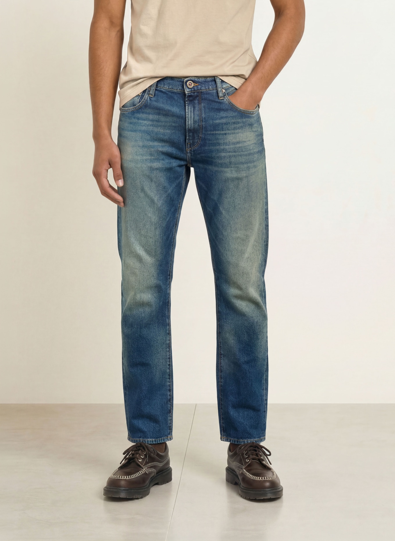 REPLAY AIDEEN Straight Fit Jeans: C007 DARK BLUE