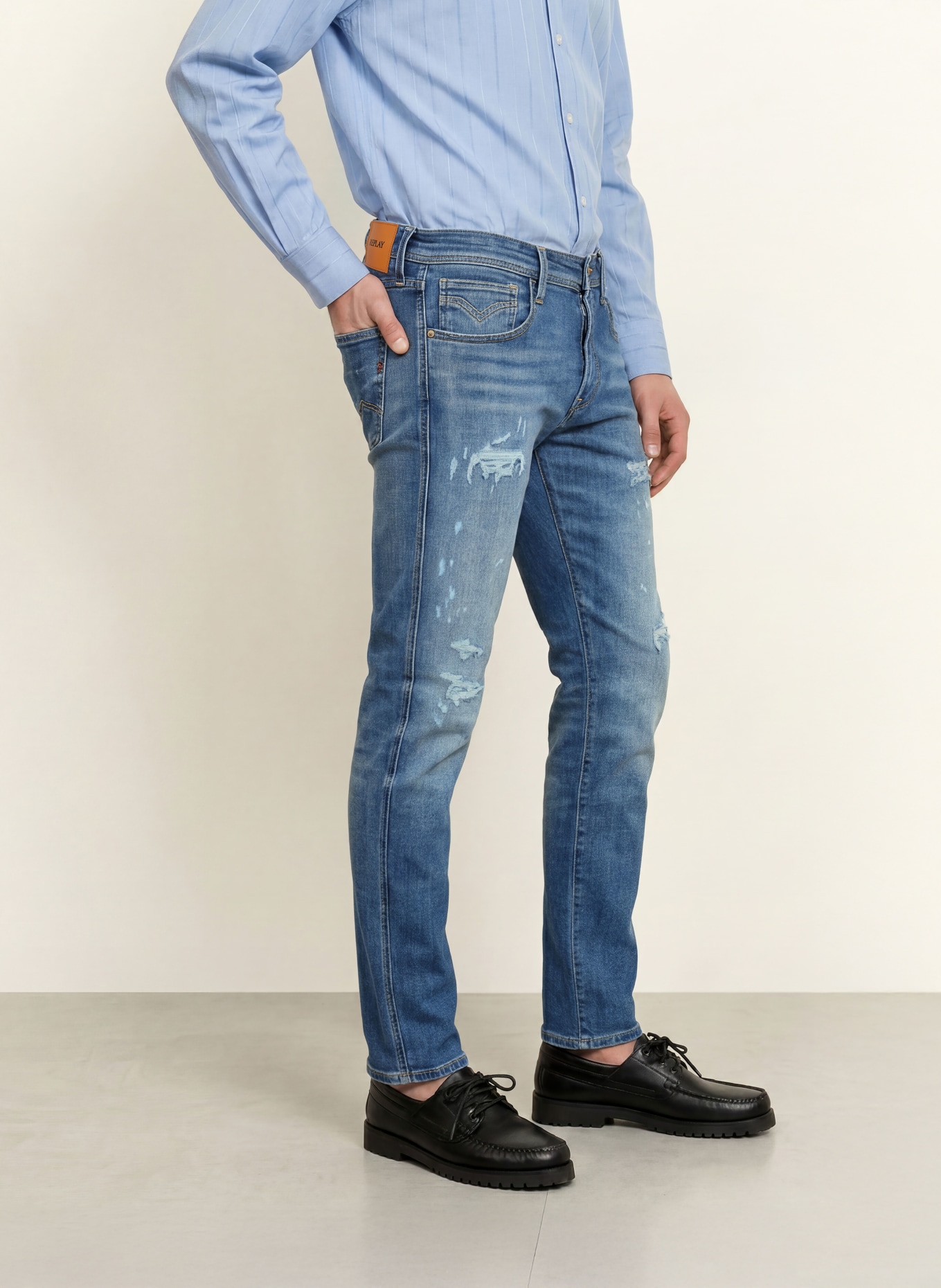 REPLAY Jeans Slim Fit: C009 MEDIUM BLUE