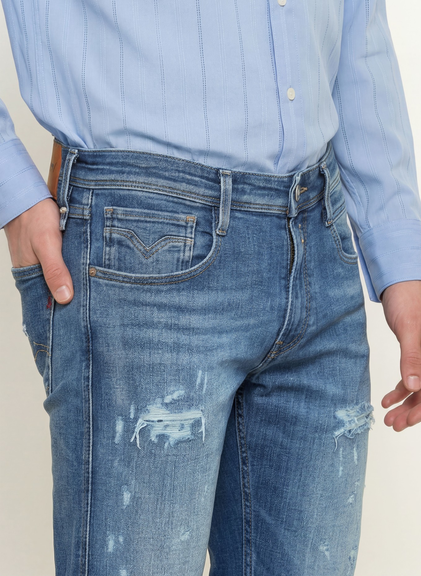 REPLAY Jeans Slim Fit: C009 MEDIUM BLUE