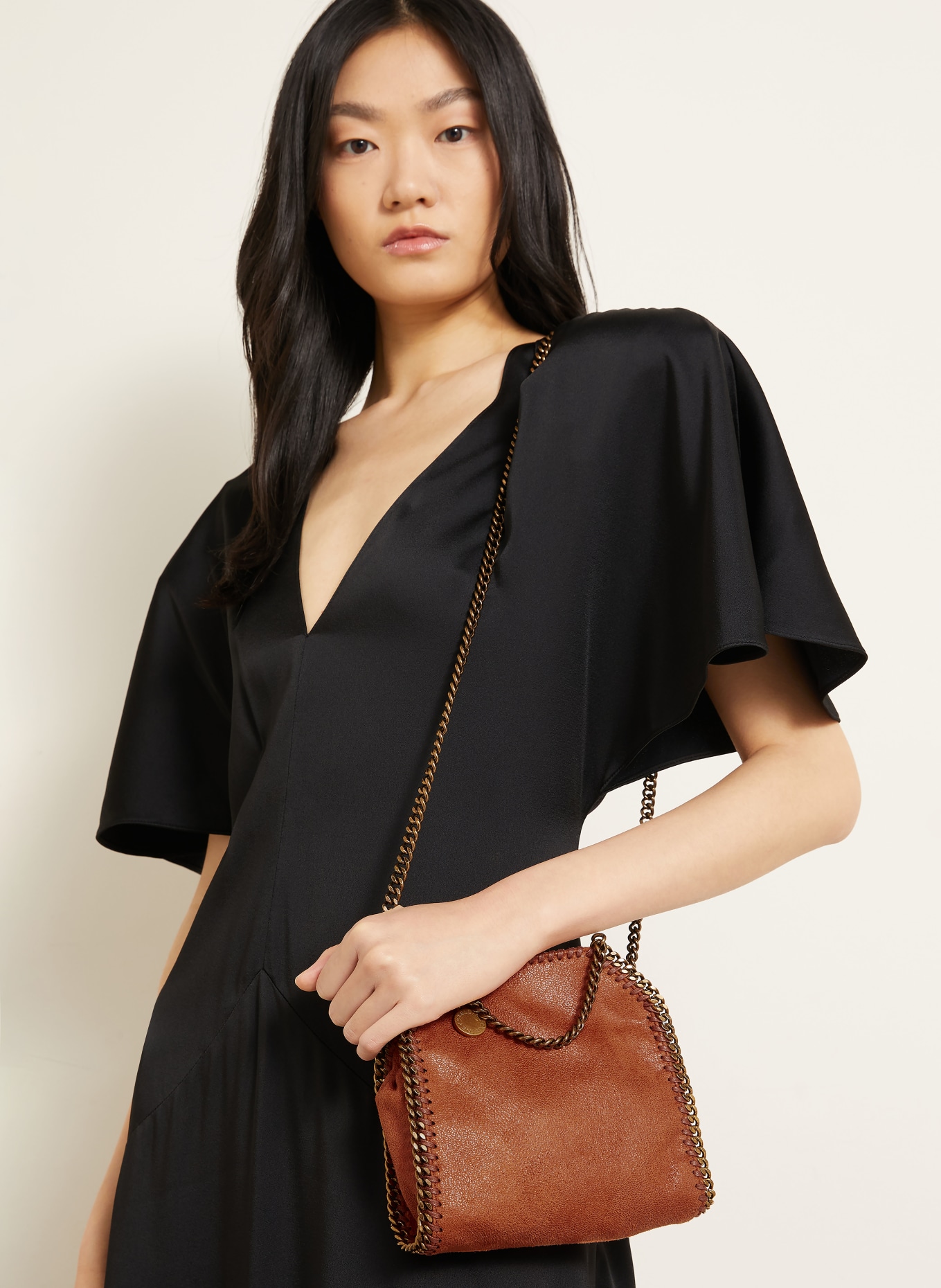 STELLA McCARTNEY FALABELLA MINI Crossbody Bag: BROWN