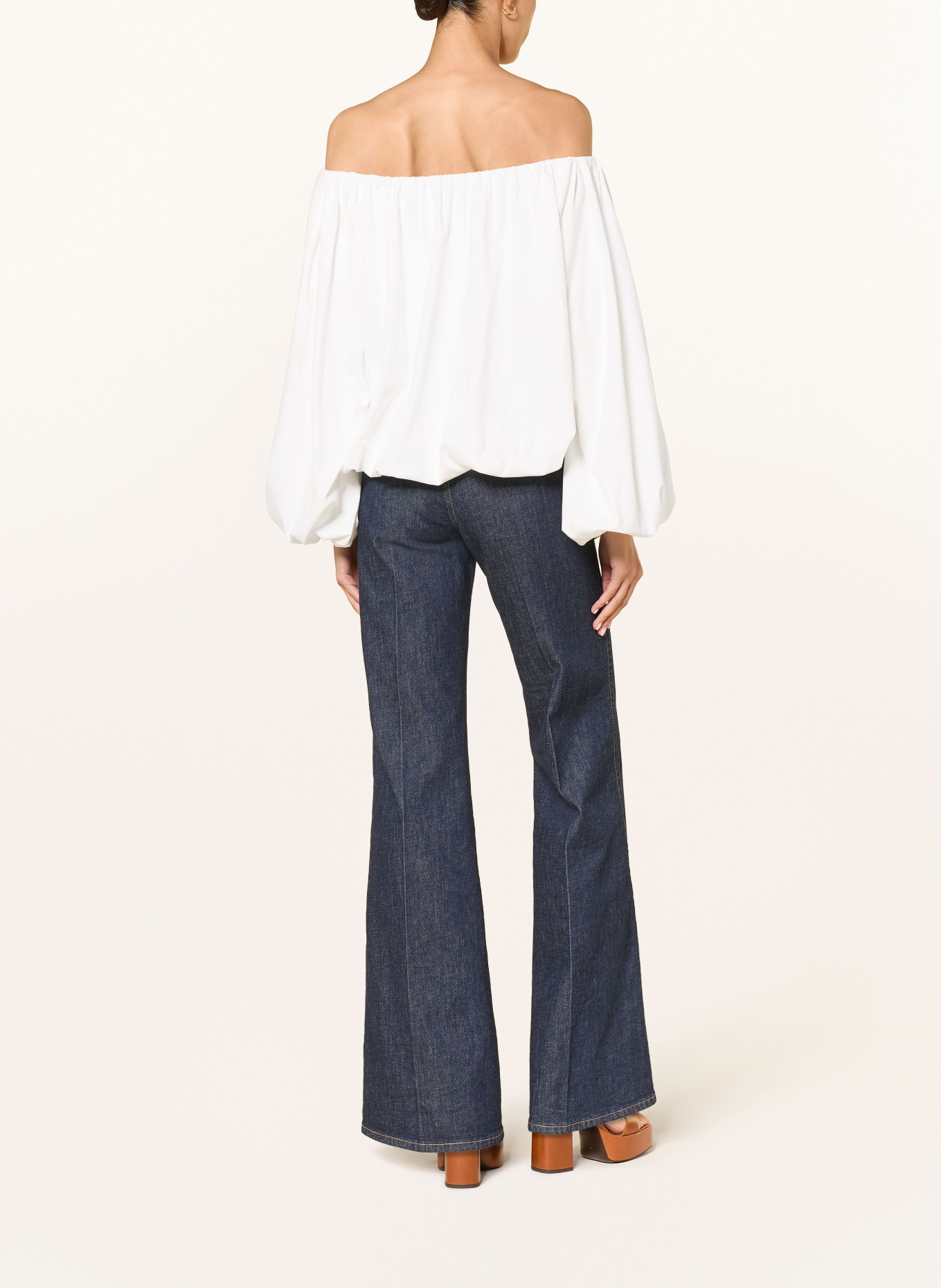 DOROTHEE SCHUMACHER Off-shoulder blouse SOFT VOLUME: WIT