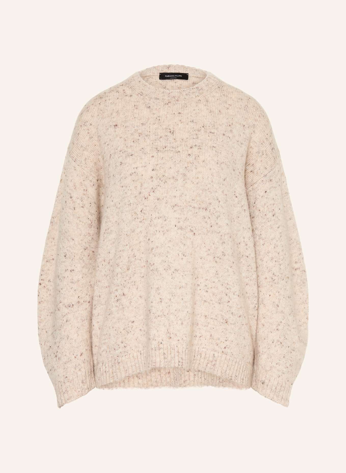 FABIANA FILIPPI Pullover mit Glitzergarn: HELLBRAUN / BRAUN