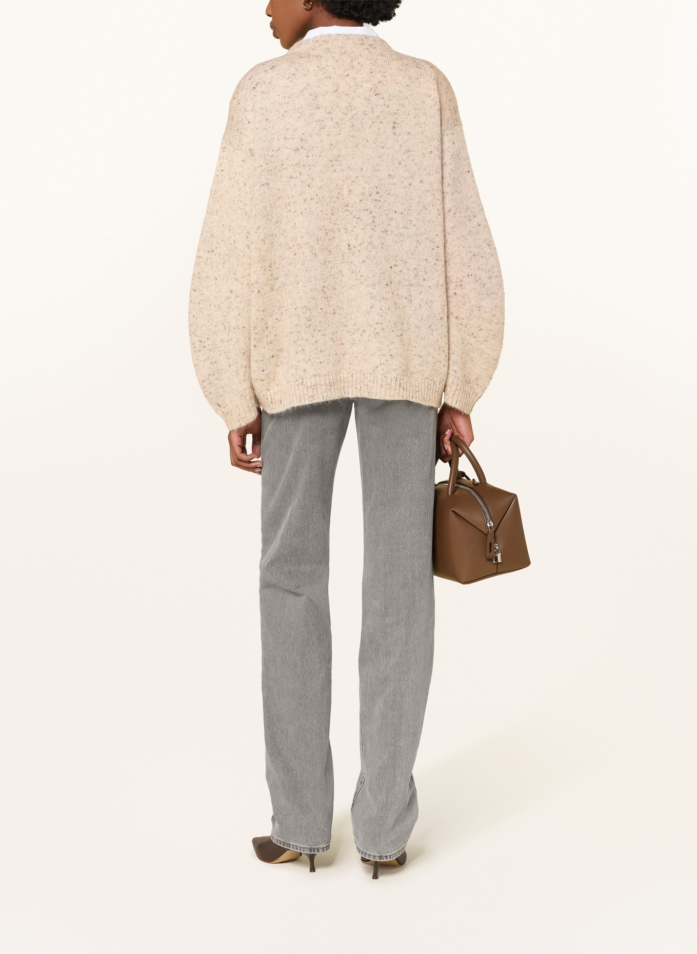 FABIANA FILIPPI Pullover mit Glitzergarn: HELLBRAUN / BRAUN