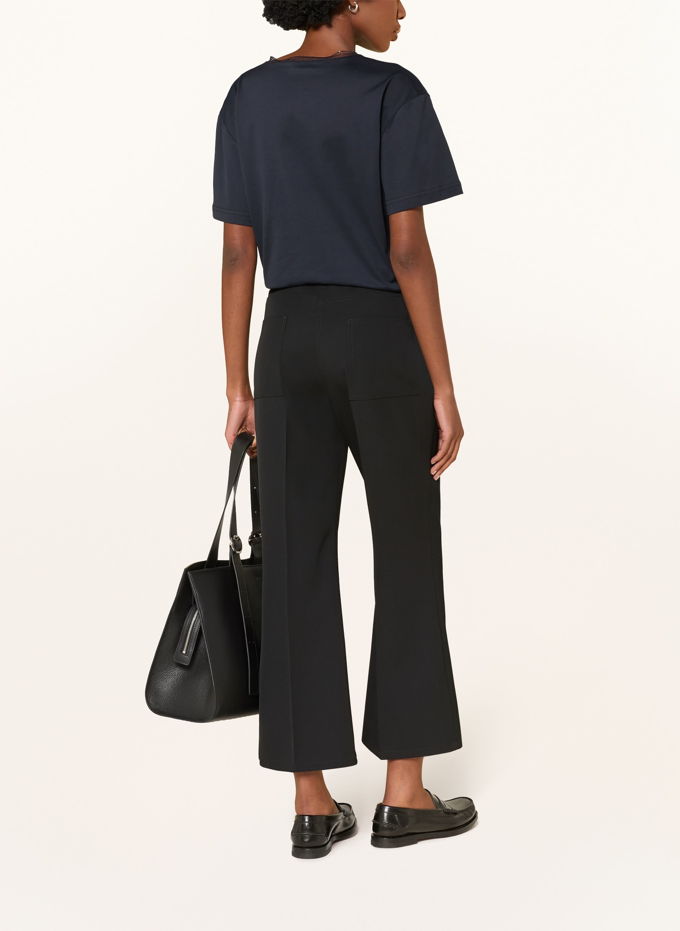FABIANA FILIPPI T-shirt with decorative beads: DARK BLUE