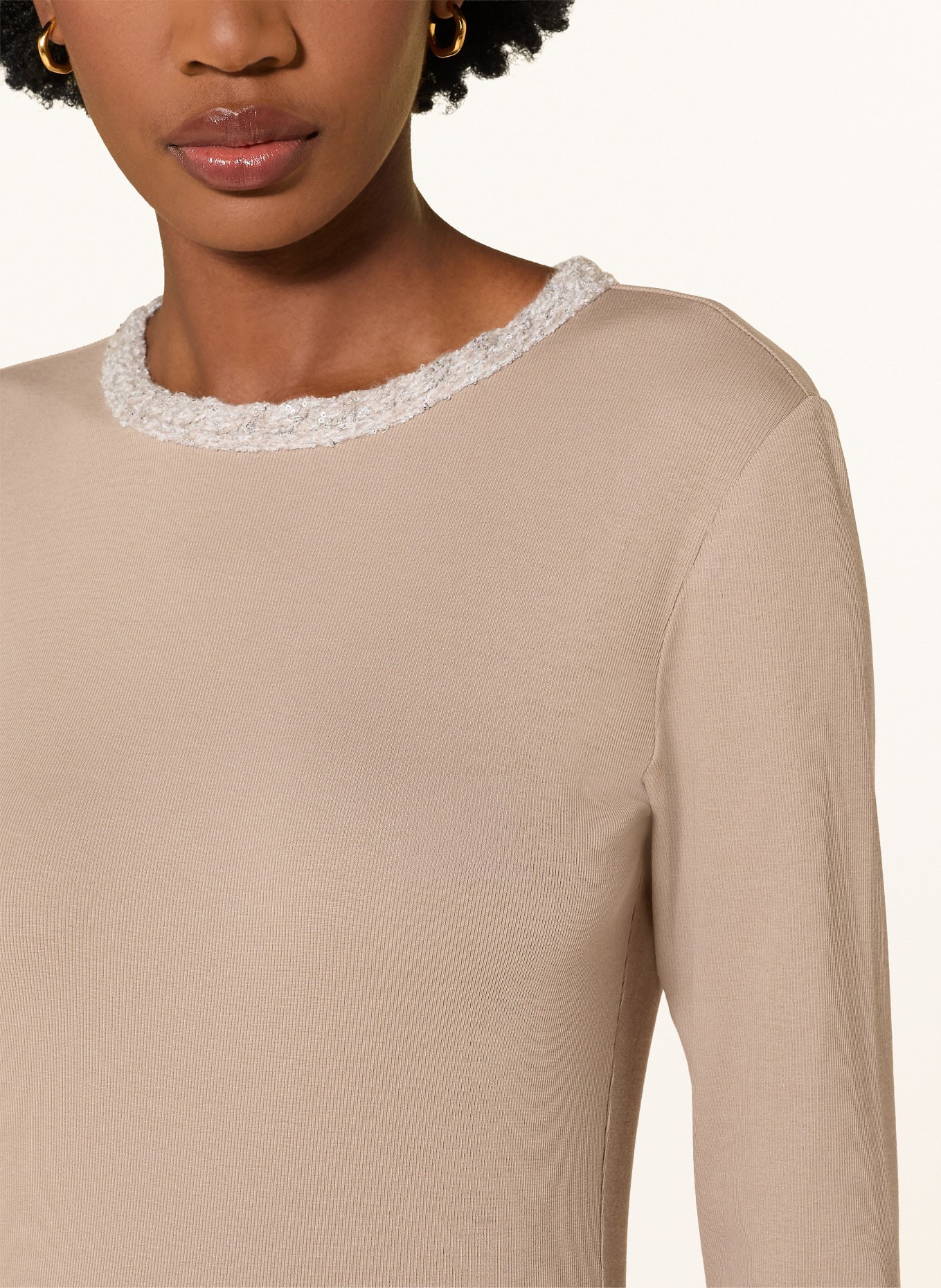 FABIANA FILIPPI Shirt mit 3/4-Arm: BEIGE