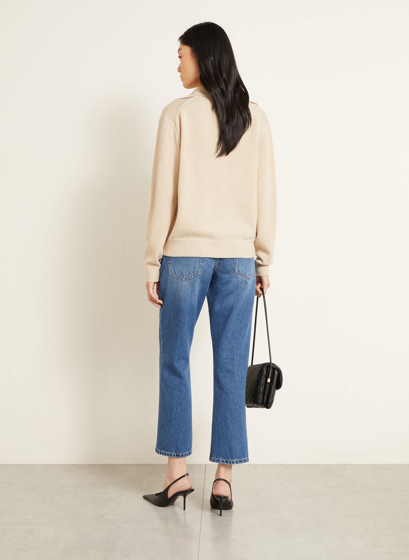 VICTORIA BECKHAM Sweter z kaszmiru: KREMOWY