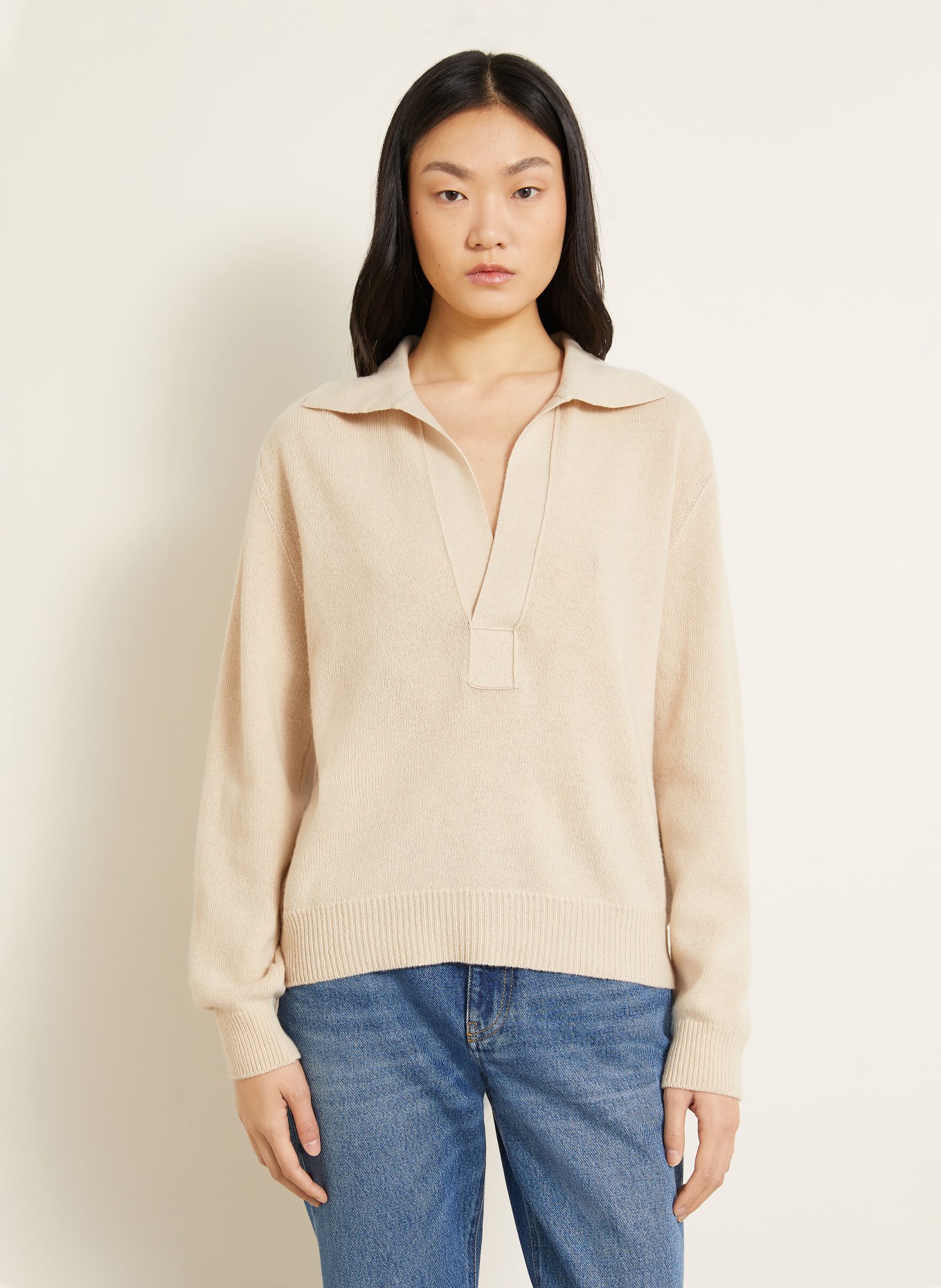 VICTORIA BECKHAM Sweter z kaszmiru: KREMOWY