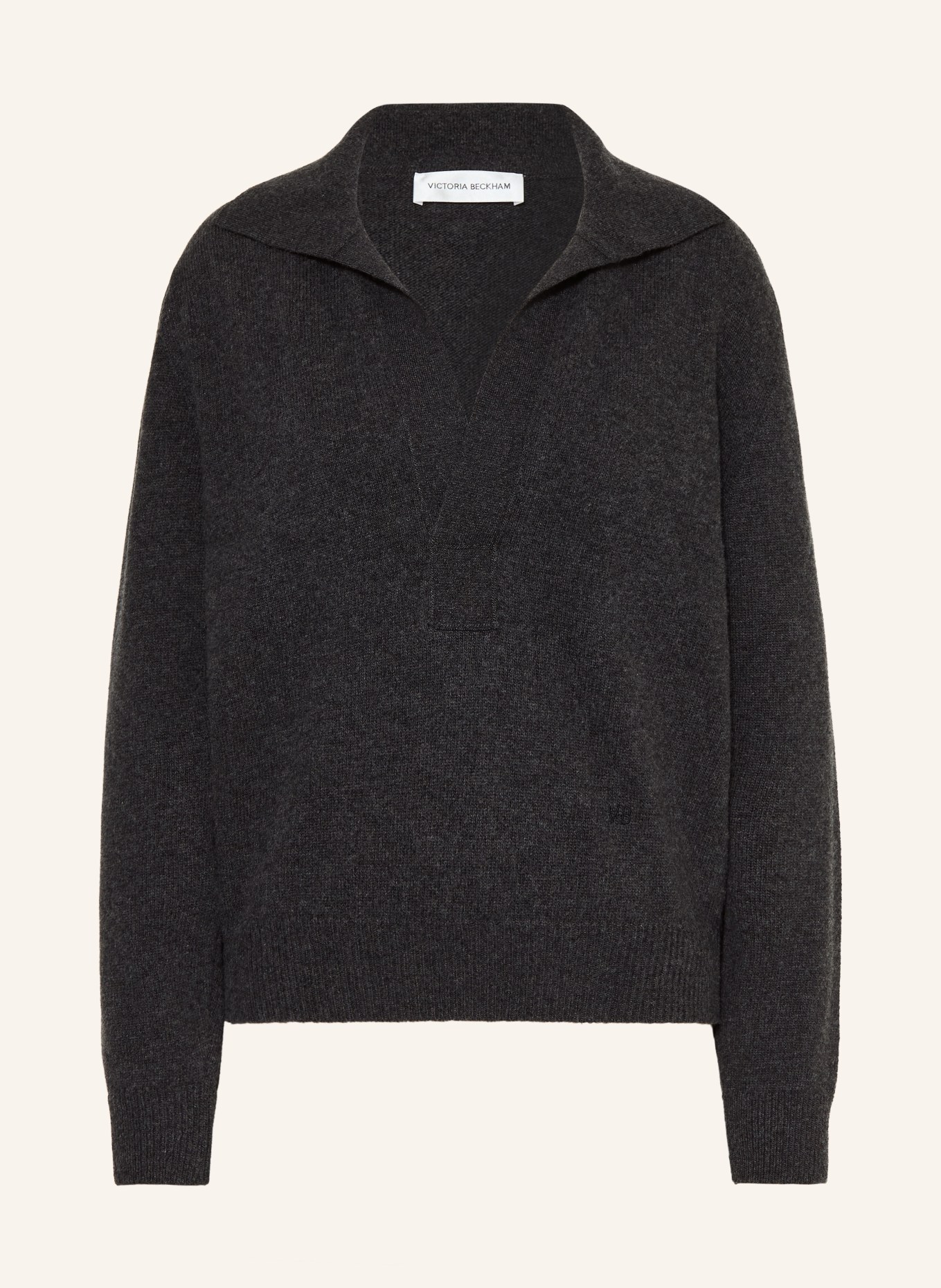 VICTORIA BECKHAM Pullover mit Cashmere: DUNKELGRAU