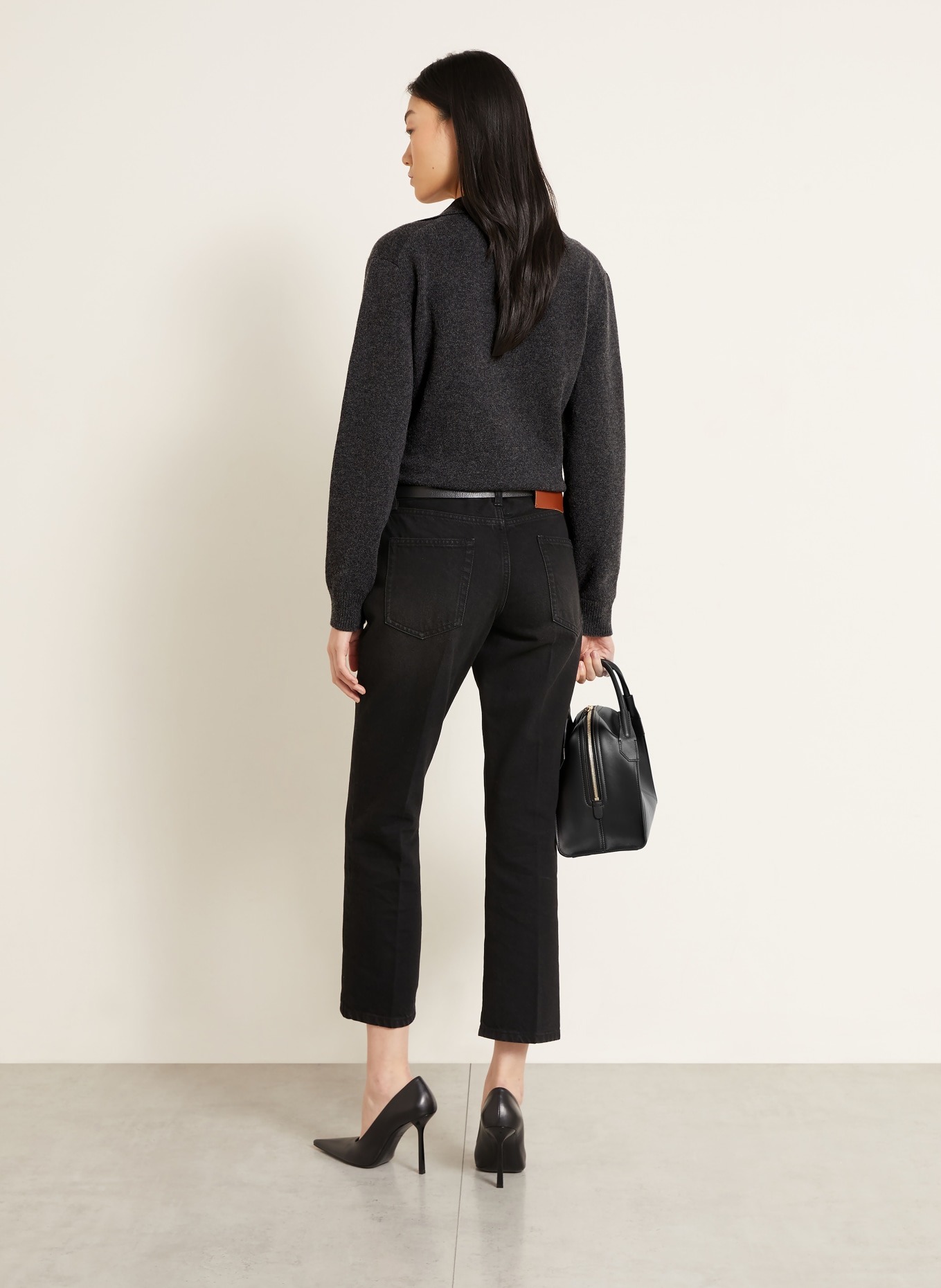 VICTORIA BECKHAM Pullover mit Cashmere: DUNKELGRAU