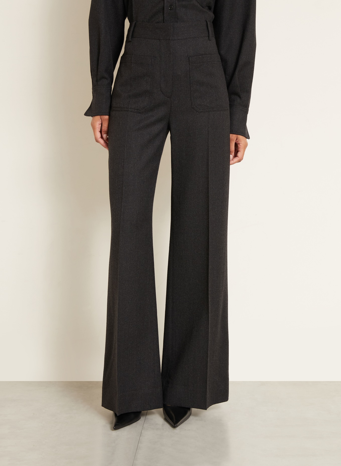 VICTORIA BECKHAM Marlenehose ALINA: DUNKELGRAU