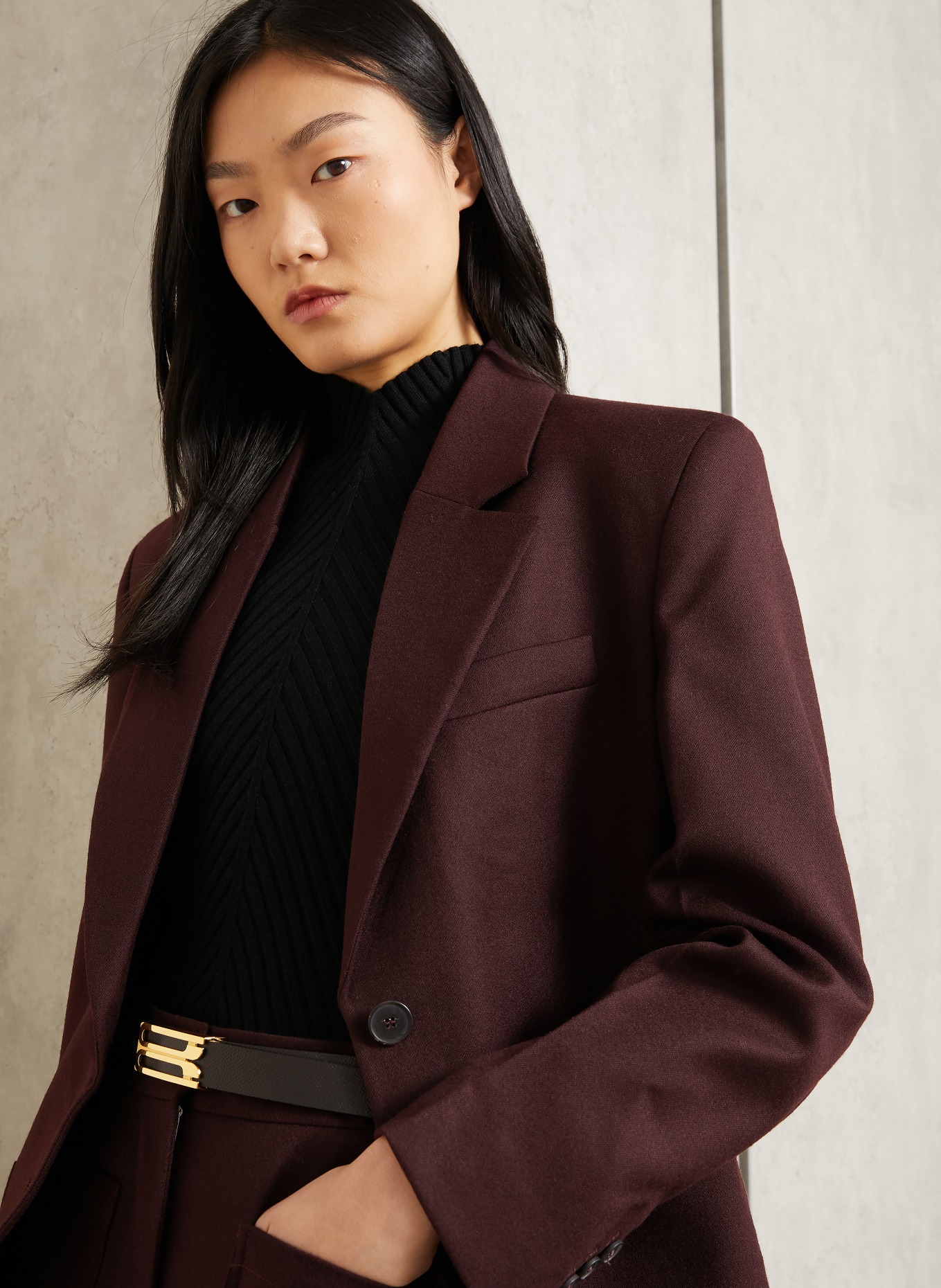 VICTORIA BECKHAM Blazer KATHERINE: DUNKELLILA