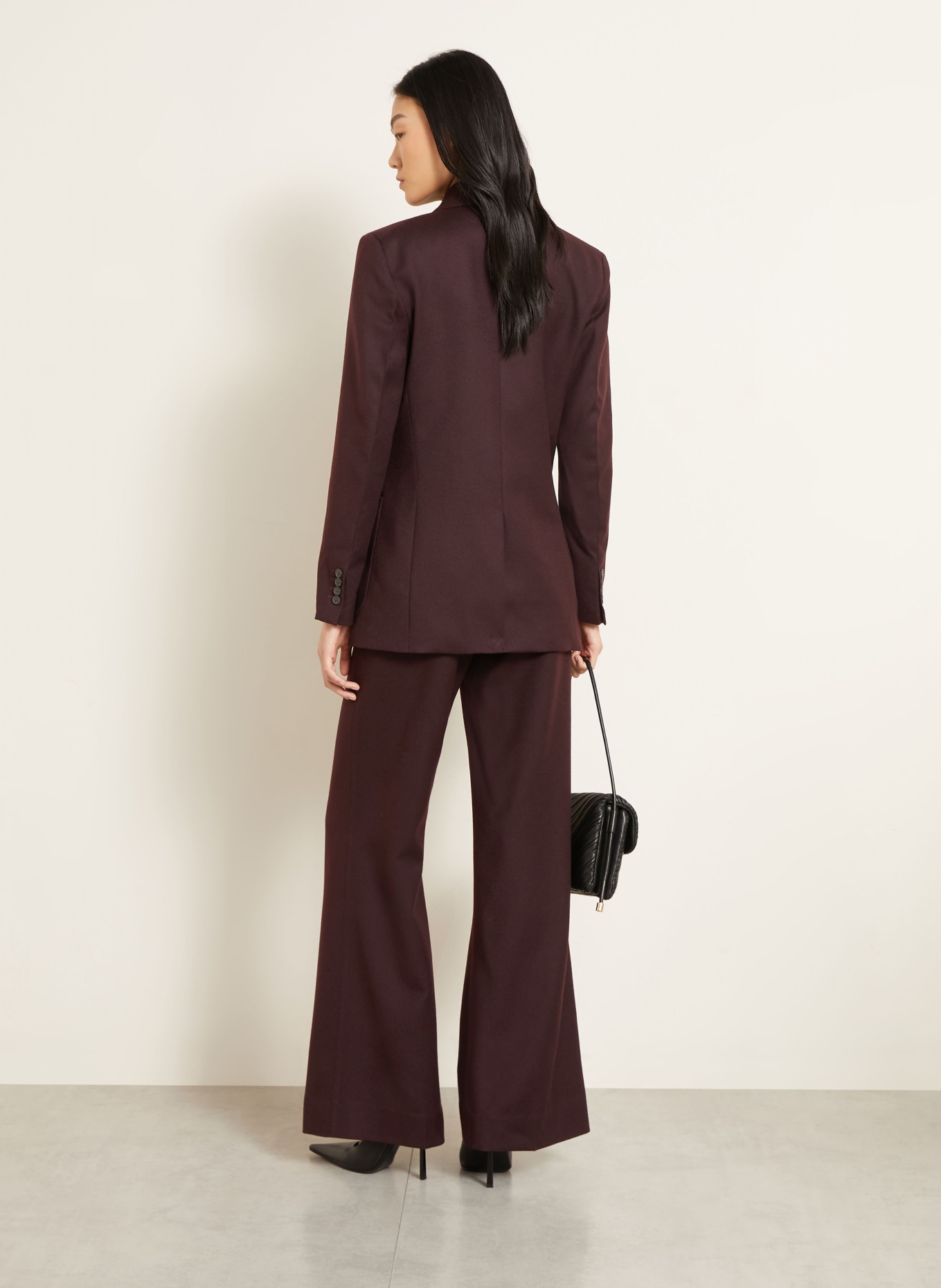 VICTORIA BECKHAM Marlenehose ALINA: DUNKELLILA