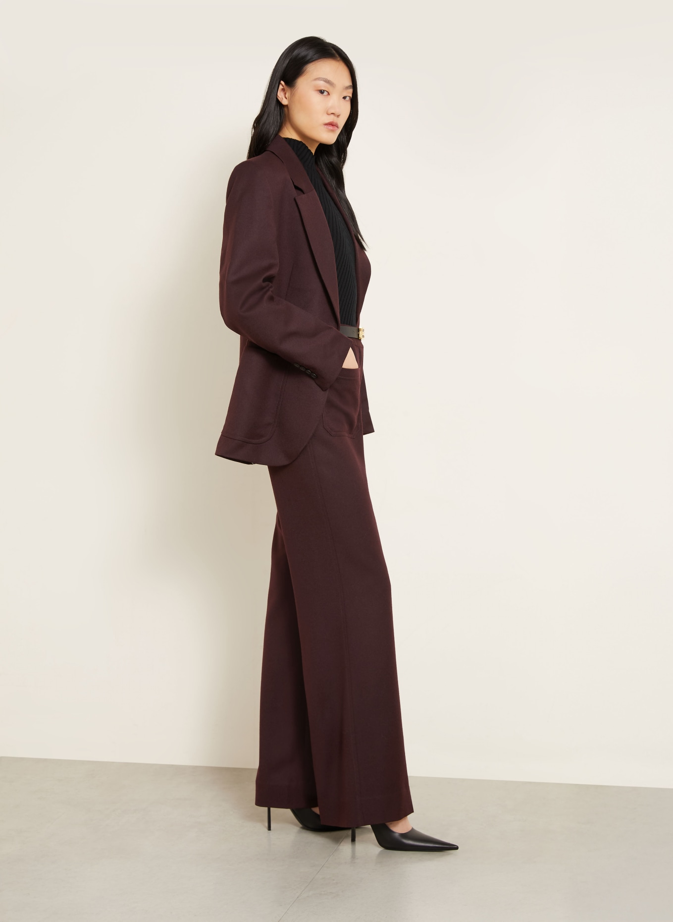 VICTORIA BECKHAM Marlenehose ALINA: DUNKELLILA