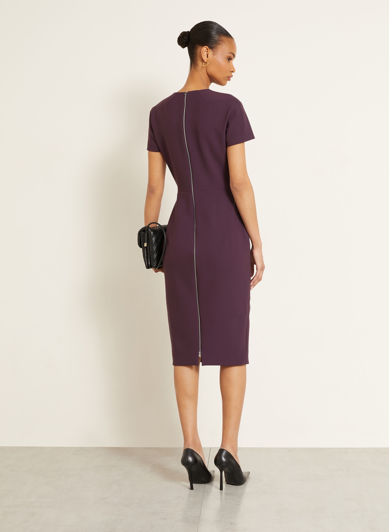VICTORIA BECKHAM Etuikleid CLAUDE: DUNKELLILA