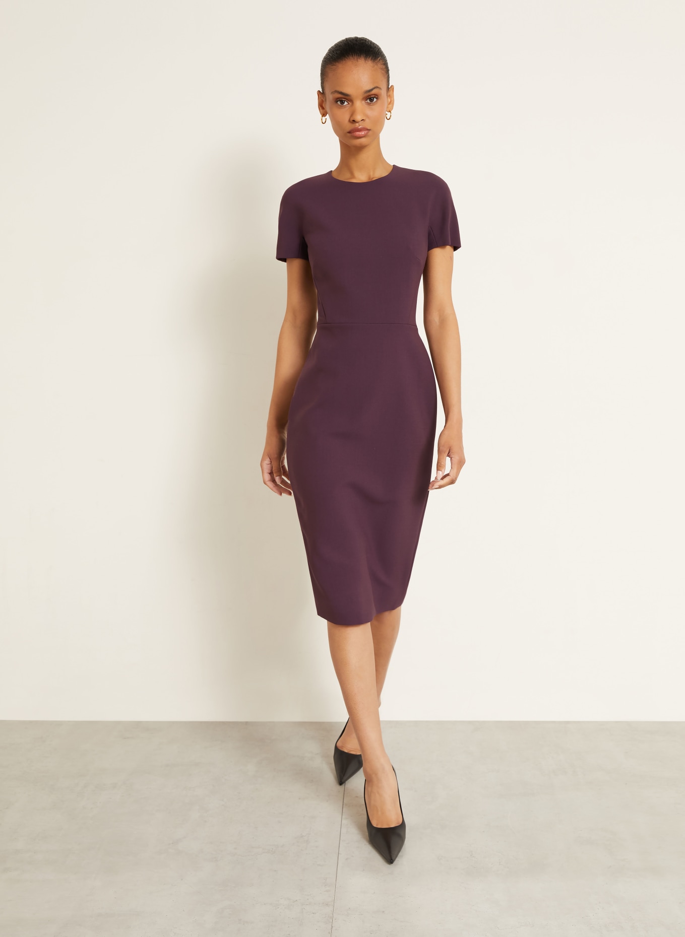 VICTORIA BECKHAM Etuikleid CLAUDE: DUNKELLILA