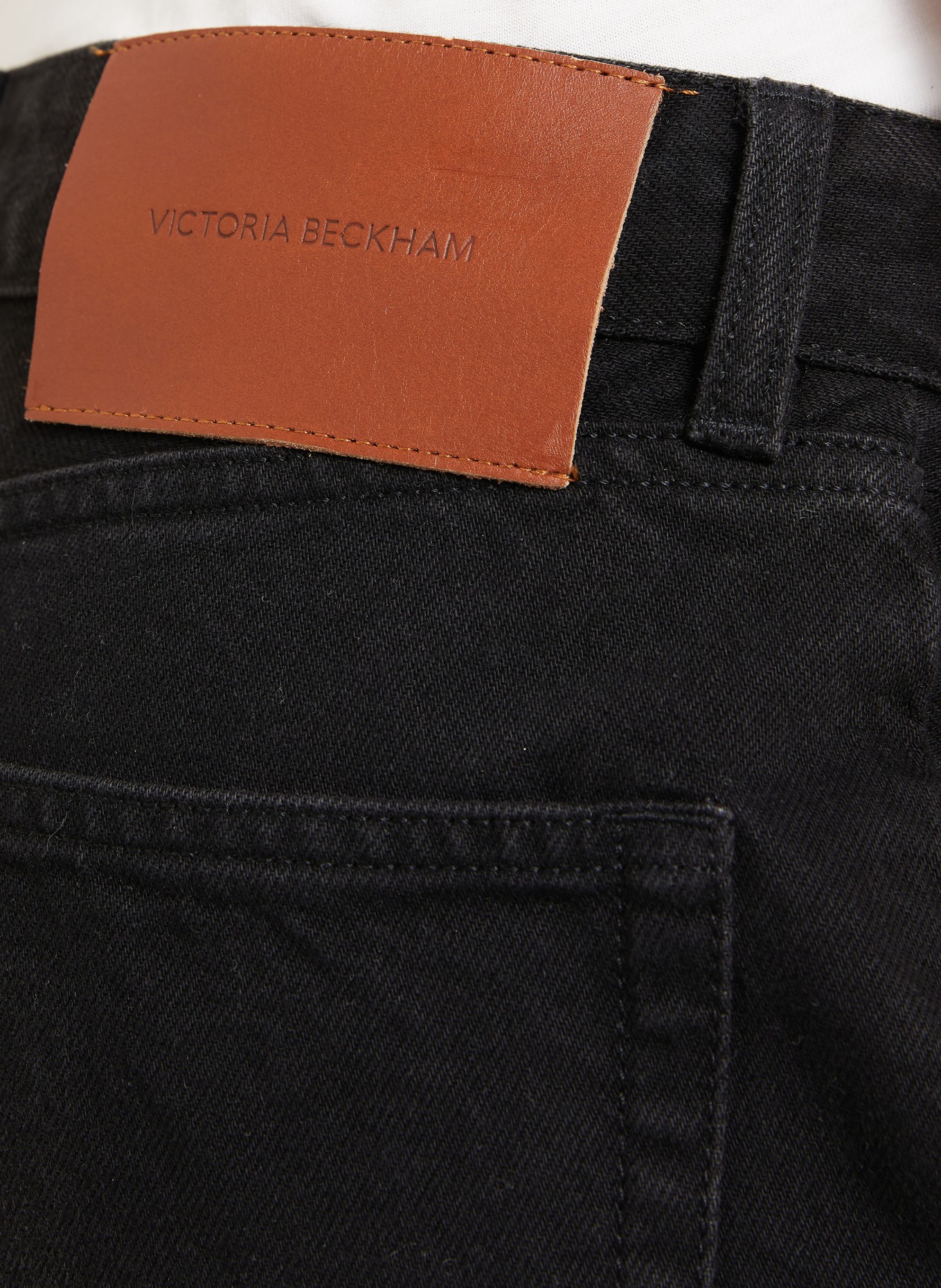 VICTORIA BECKHAM Cropped Jeans: 6763 WASHED BLACK