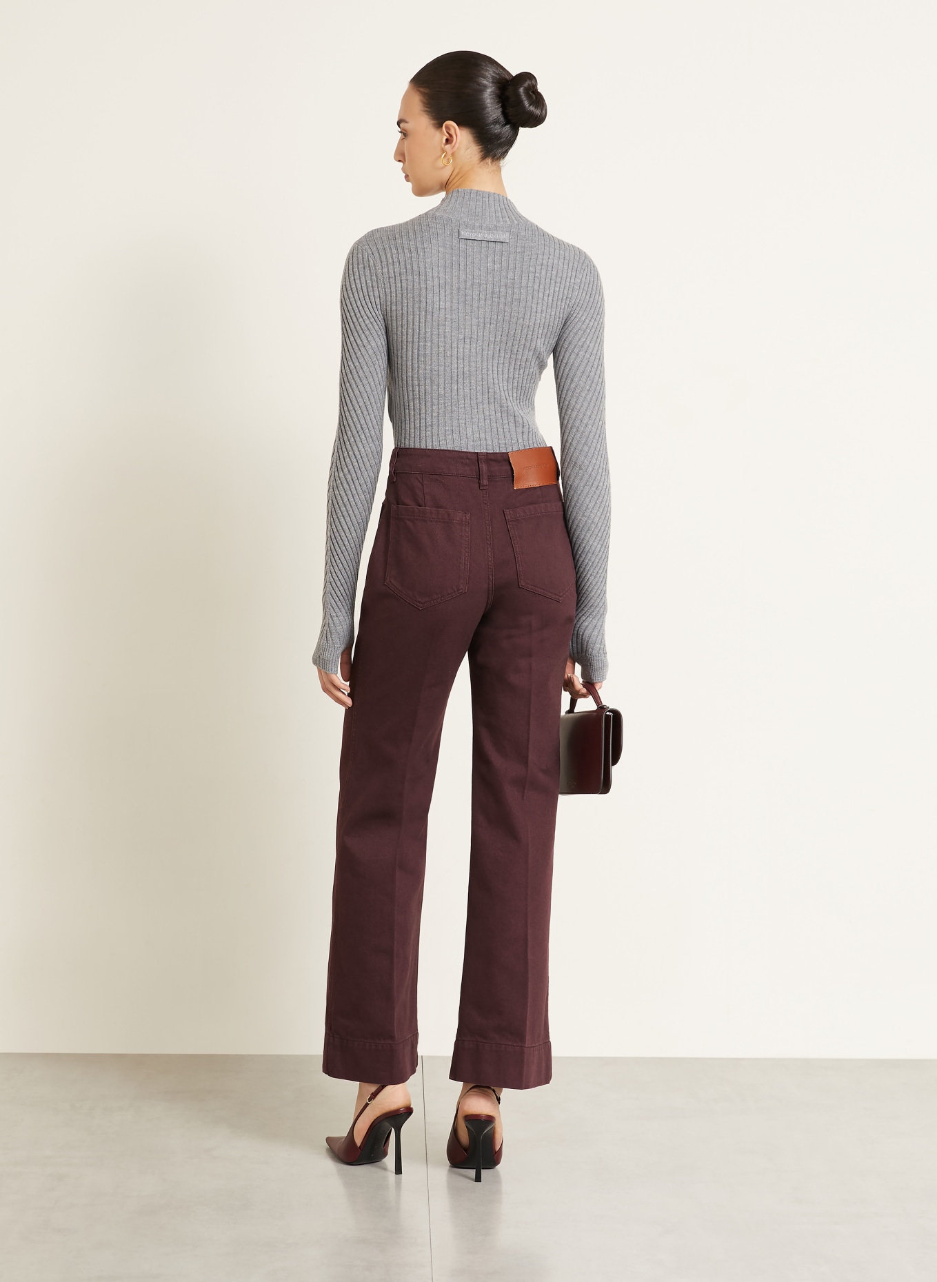 VICTORIA BECKHAM ALINA Wide-Leg Jeans: 9887 ACAI