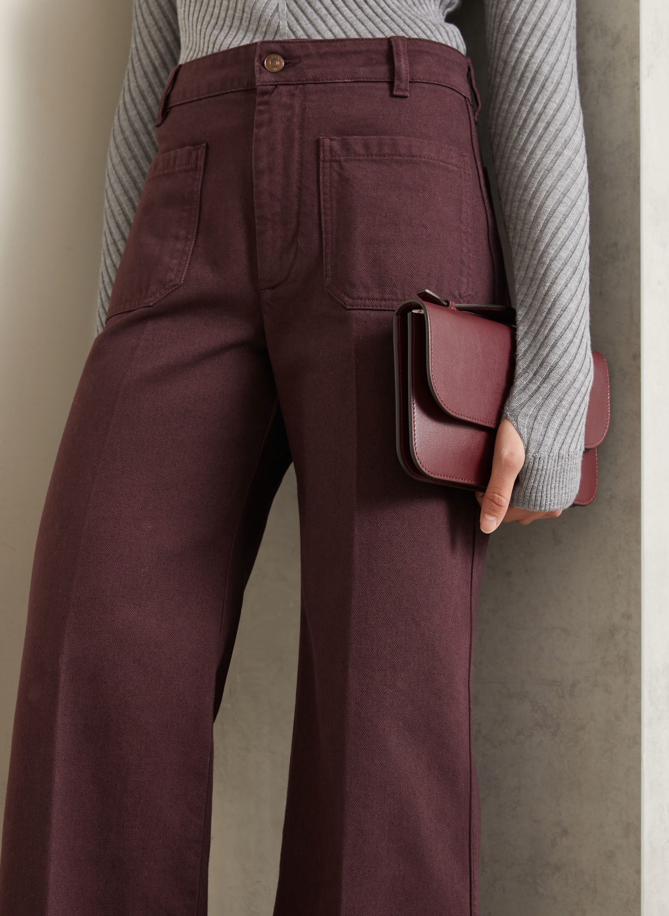 VICTORIA BECKHAM ALINA Wide-Leg Jeans: 9887 ACAI