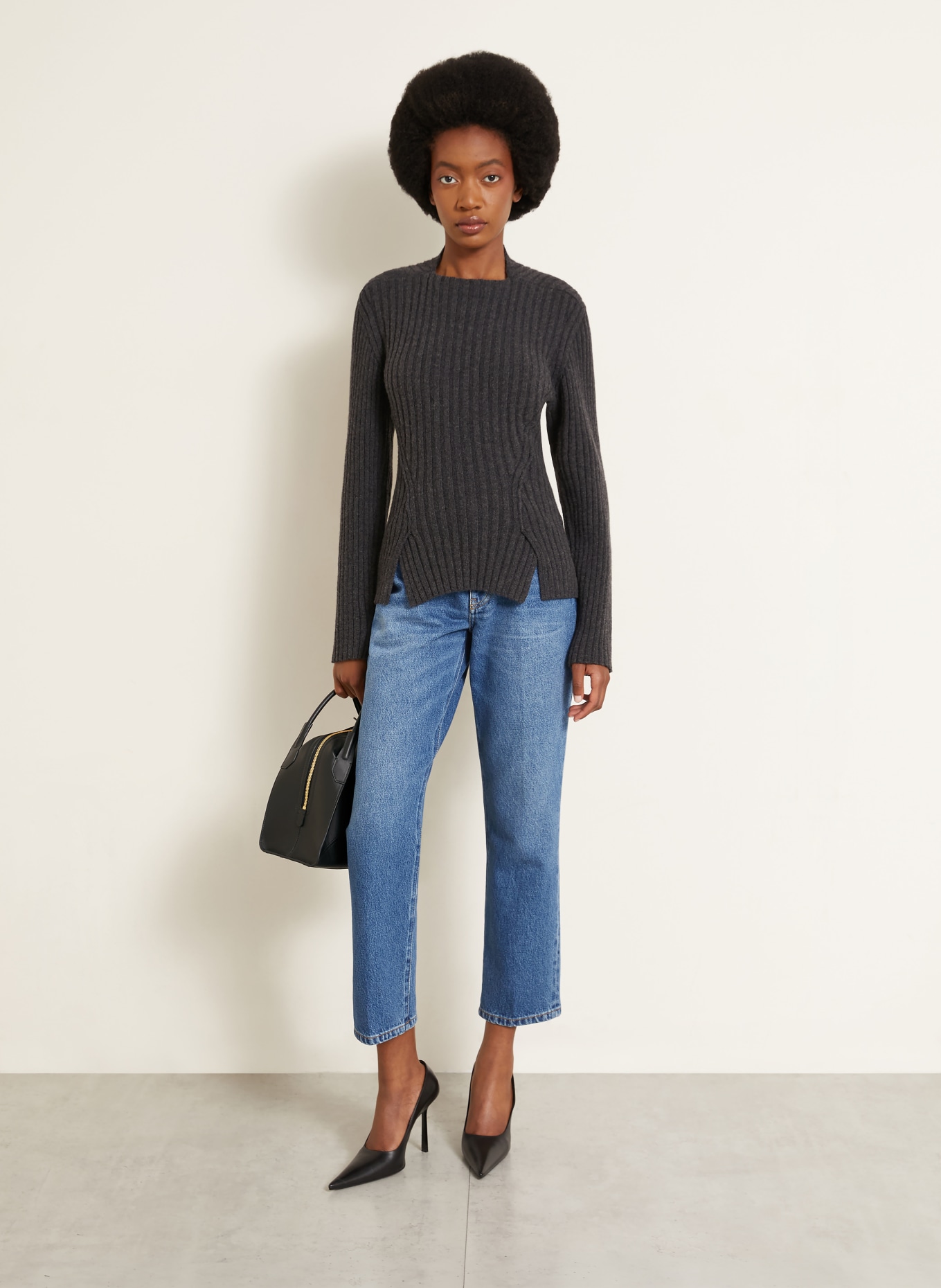 VICTORIA BECKHAM Trui met kasjmier: DONKERGRIJS