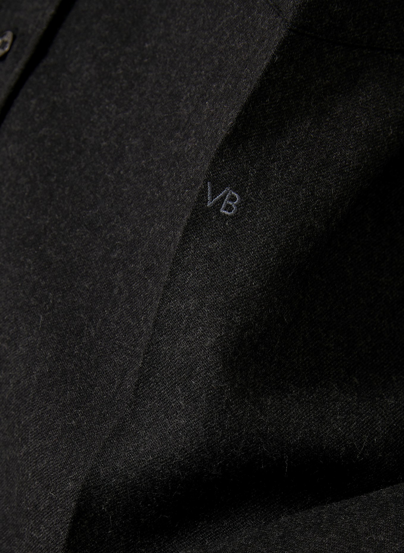 VICTORIA BECKHAM Hemdbluse ELLYS aus Flanell: DUNKELGRAU