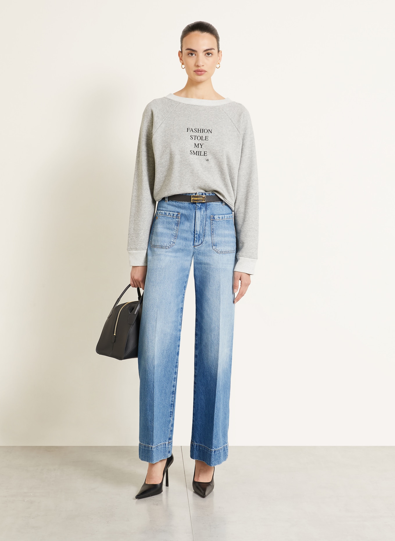 VICTORIA BECKHAM Sweatshirt: GRAY