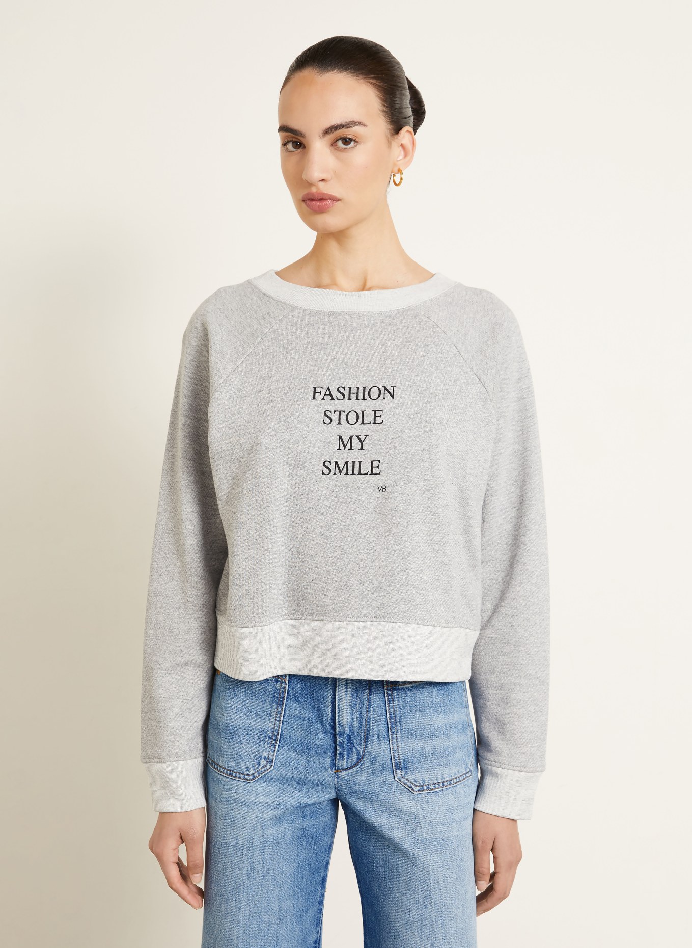VICTORIA BECKHAM Sweatshirt: GRAY