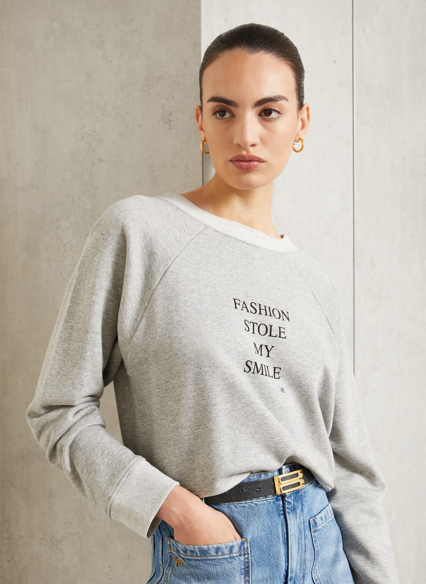 VICTORIA BECKHAM Sweatshirt: GRAY