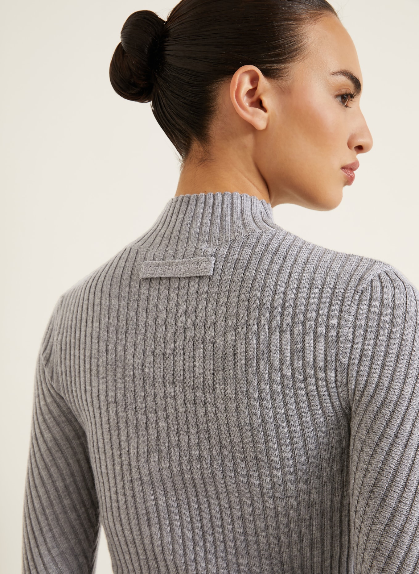 VICTORIA BECKHAM Pullover aus Merinowolle: GRAU