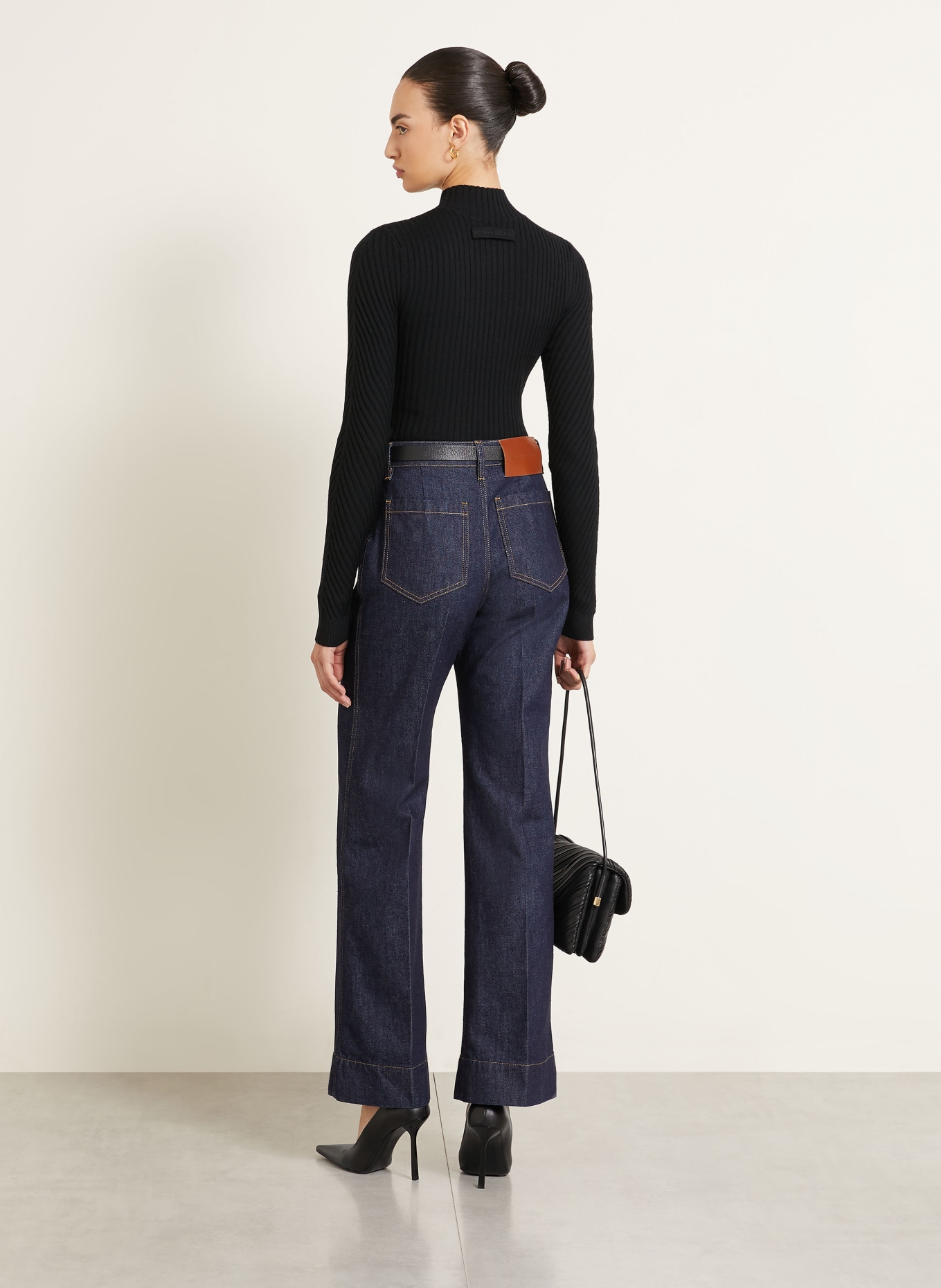 VICTORIA BECKHAM Wide Leg Jeans ALINA: 8221 Indigo Rinse