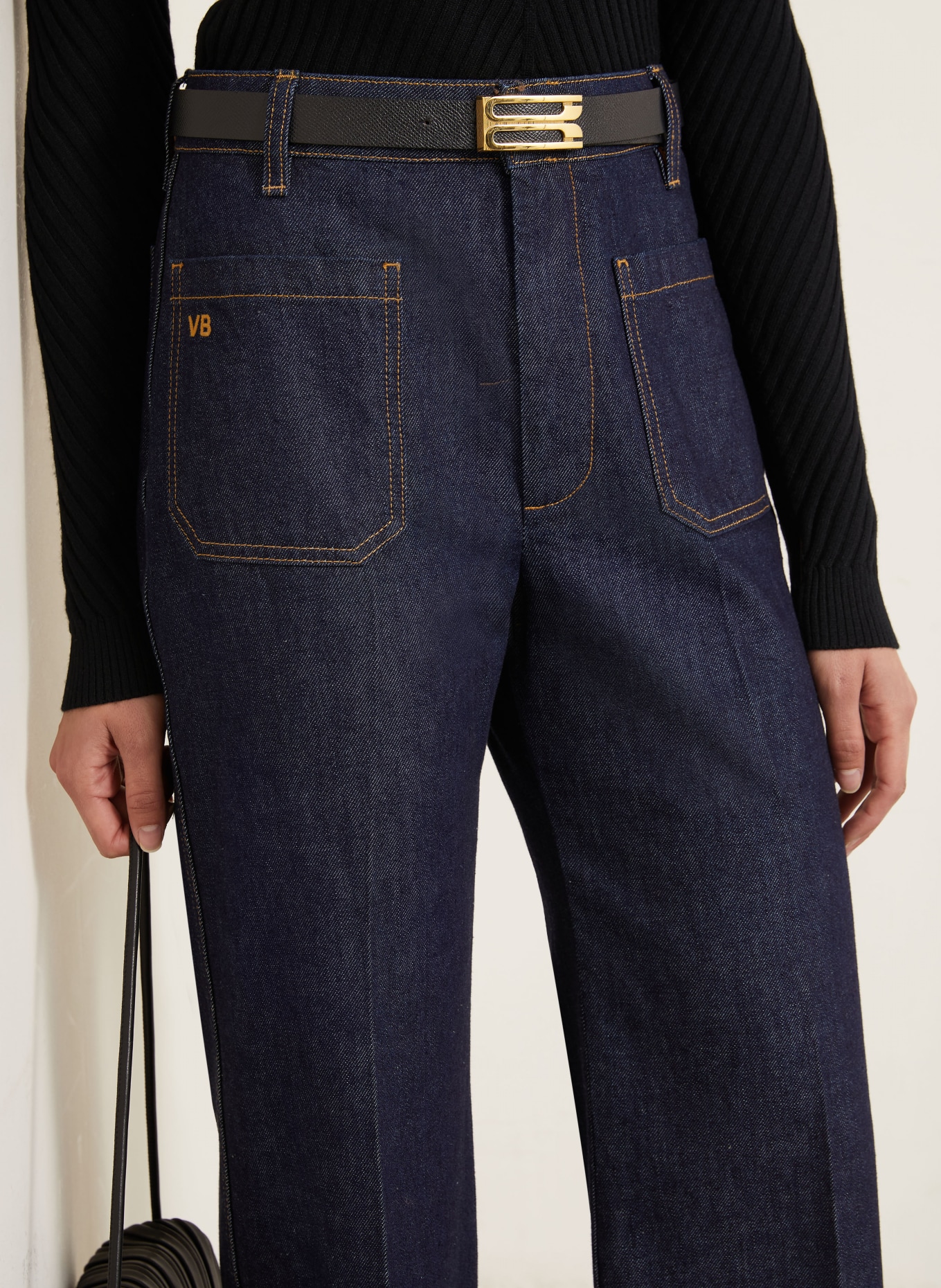 VICTORIA BECKHAM Wide Leg Jeans ALINA: 8221 Indigo Rinse