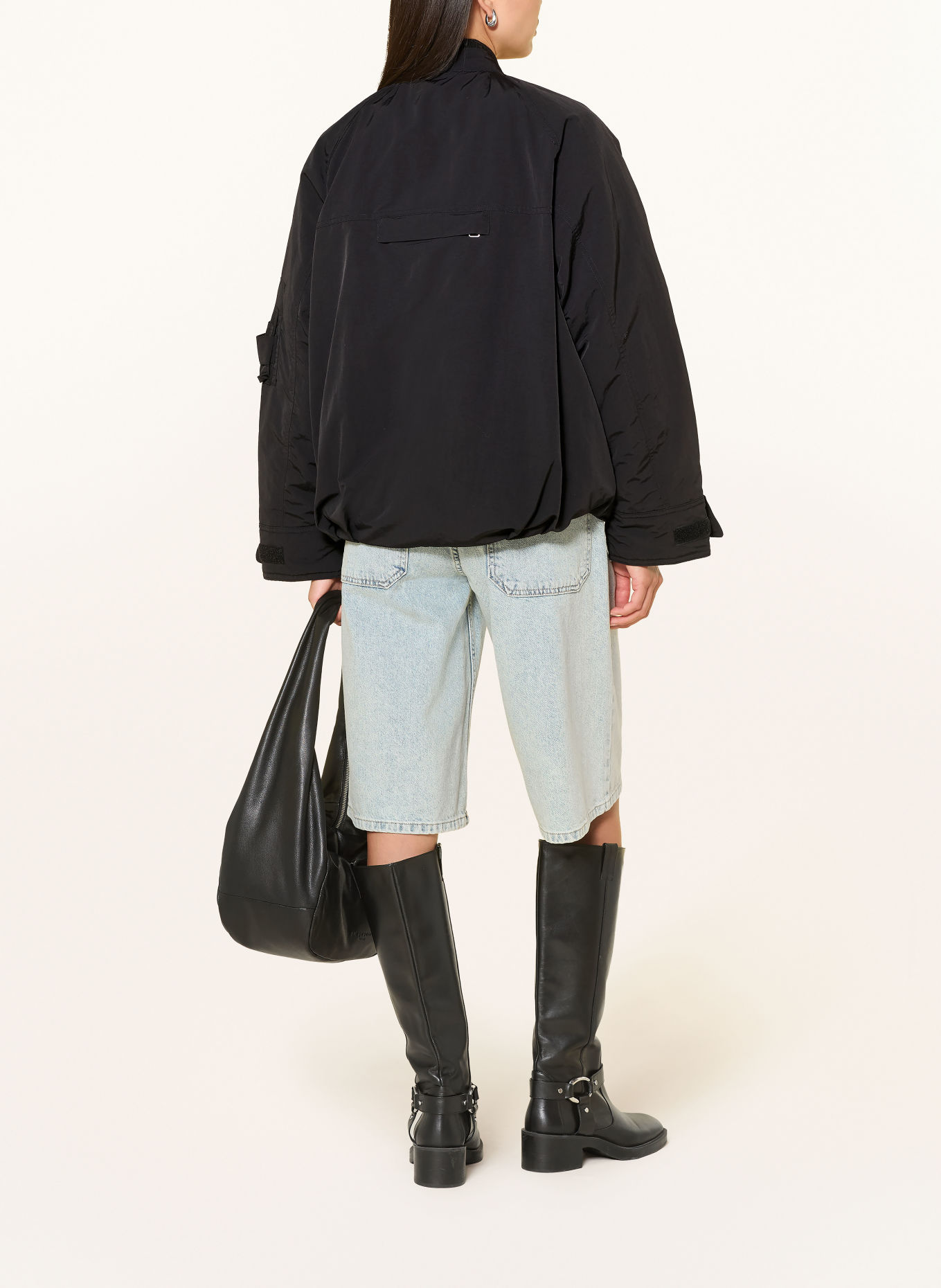 WITHBLACK GRAPPY-Blouson met pas: ZWART