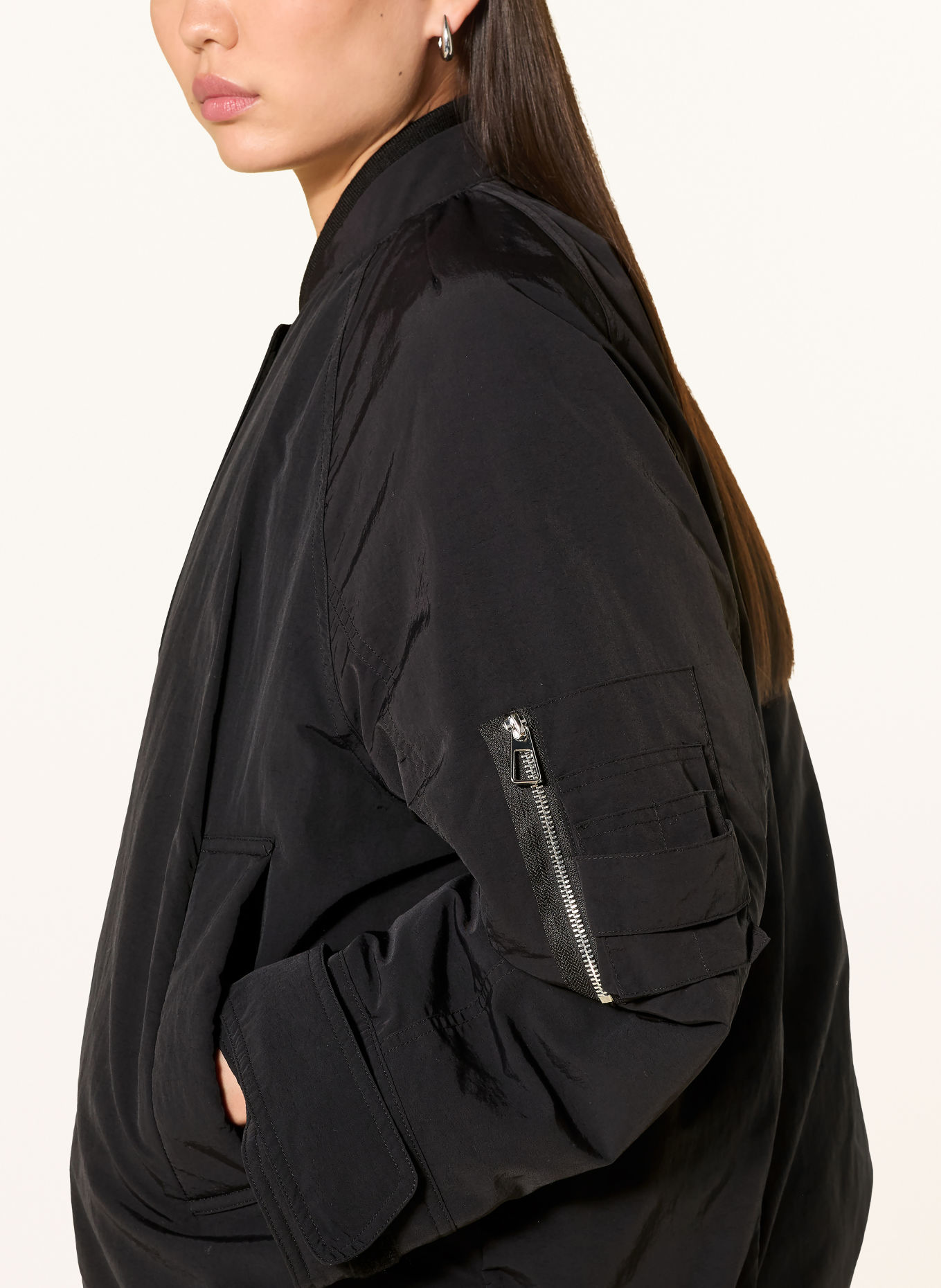 WITHBLACK GRAPPY-Blouson met pas: ZWART