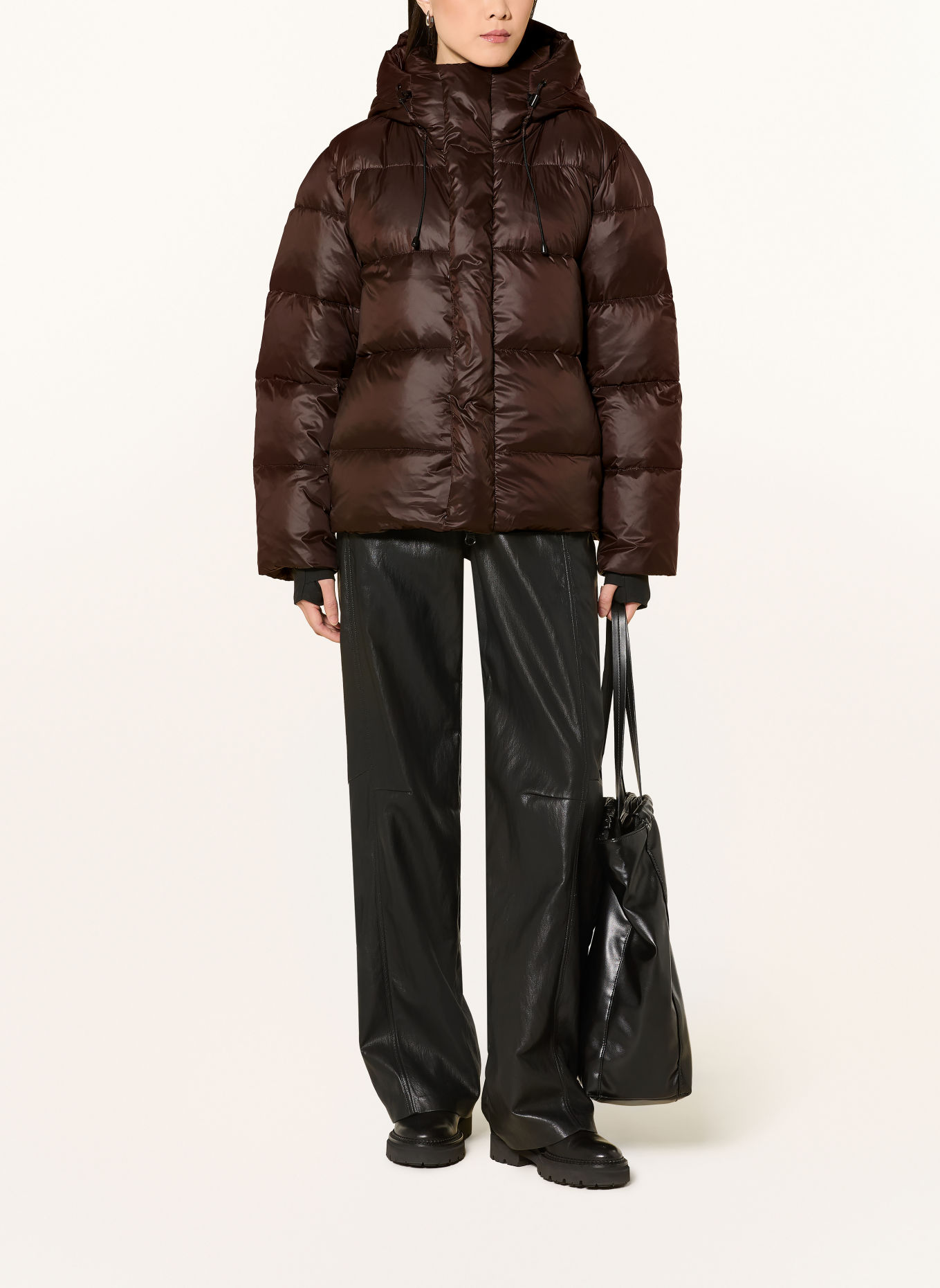 WITHBLACK Lightweight-Daunenjacke PENNY: DUNKELBRAUN