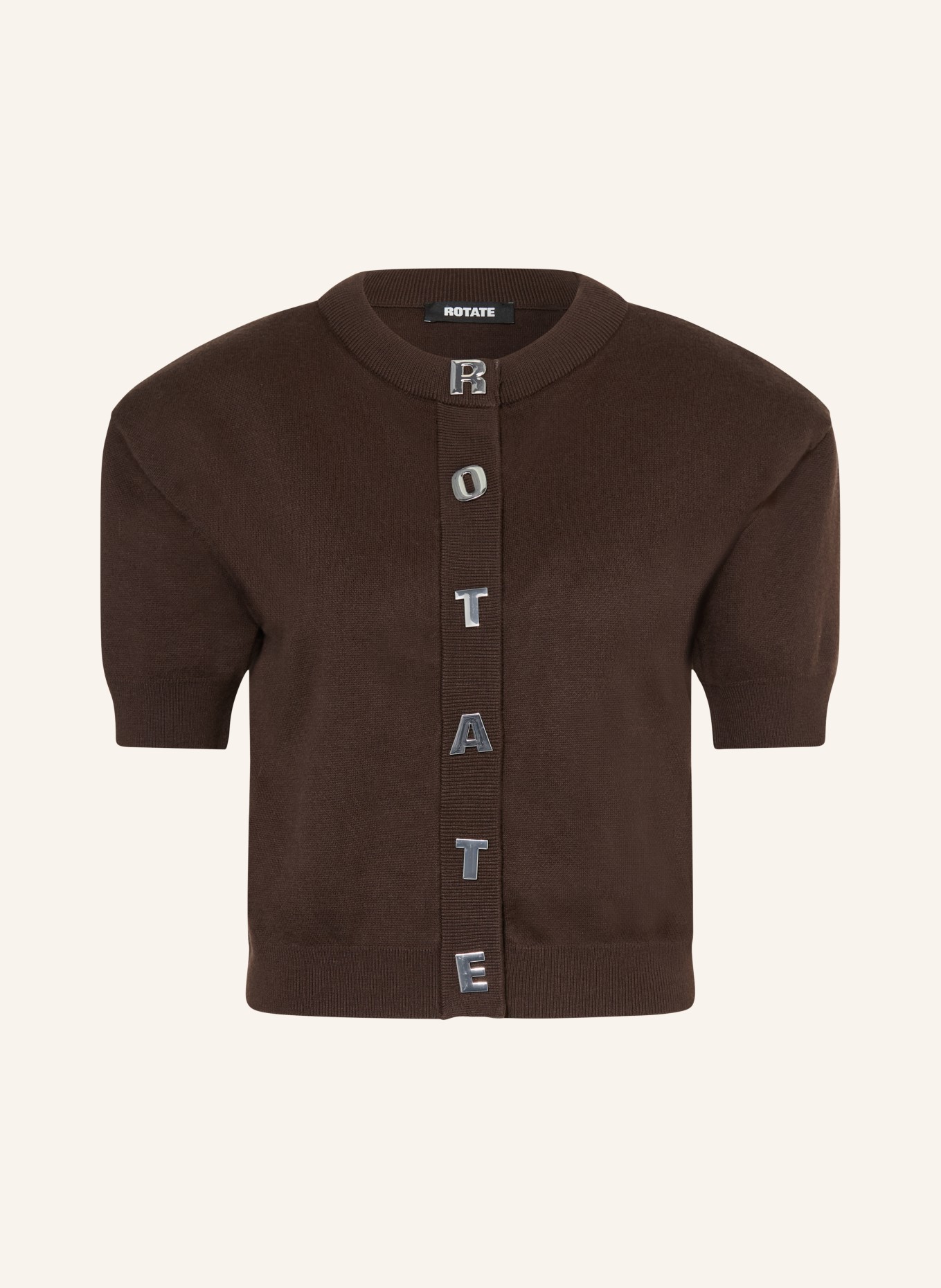 ROTATE Strickjacke: DUNKELBRAUN