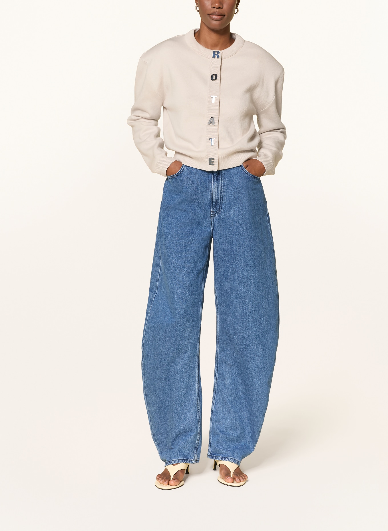 ROTATE Cardigan: ECRU