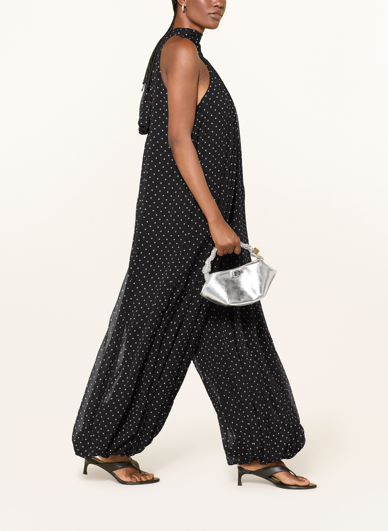 ROTATE Jumpsuit: BLACK / WHITE