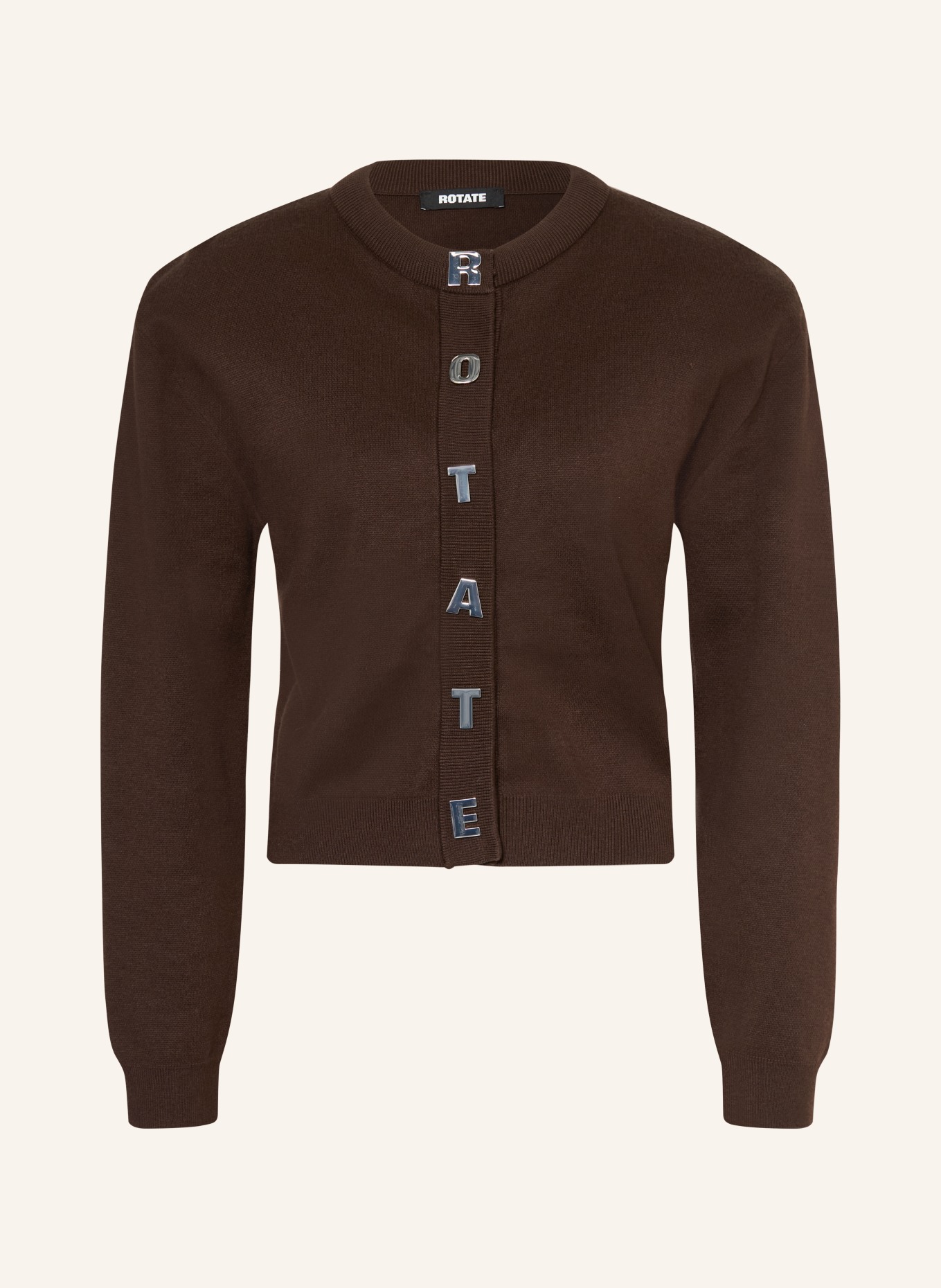 ROTATE Strickjacke: DUNKELBRAUN