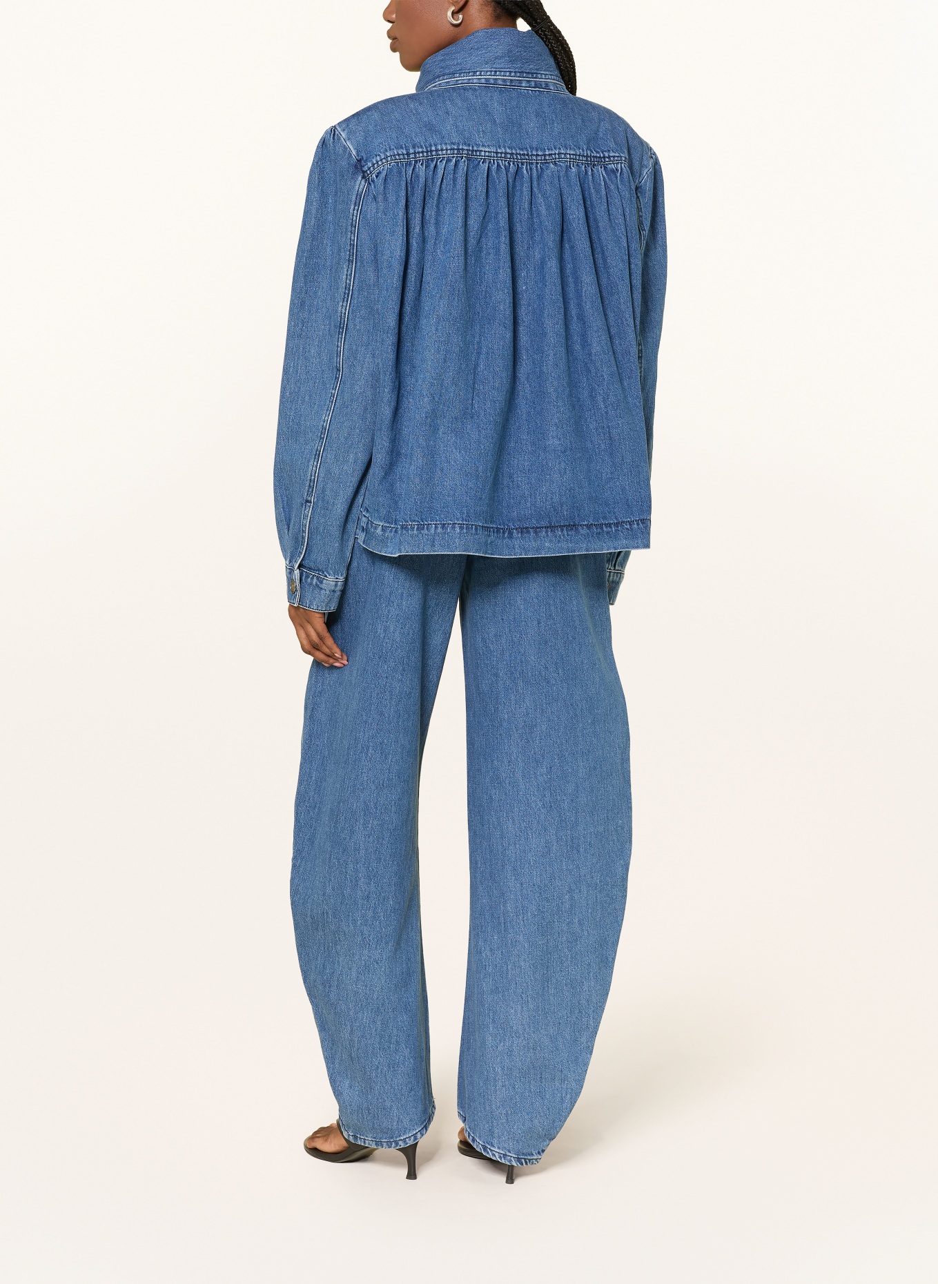 ROTATE Barrel jeans: 1603 Medium blue denim