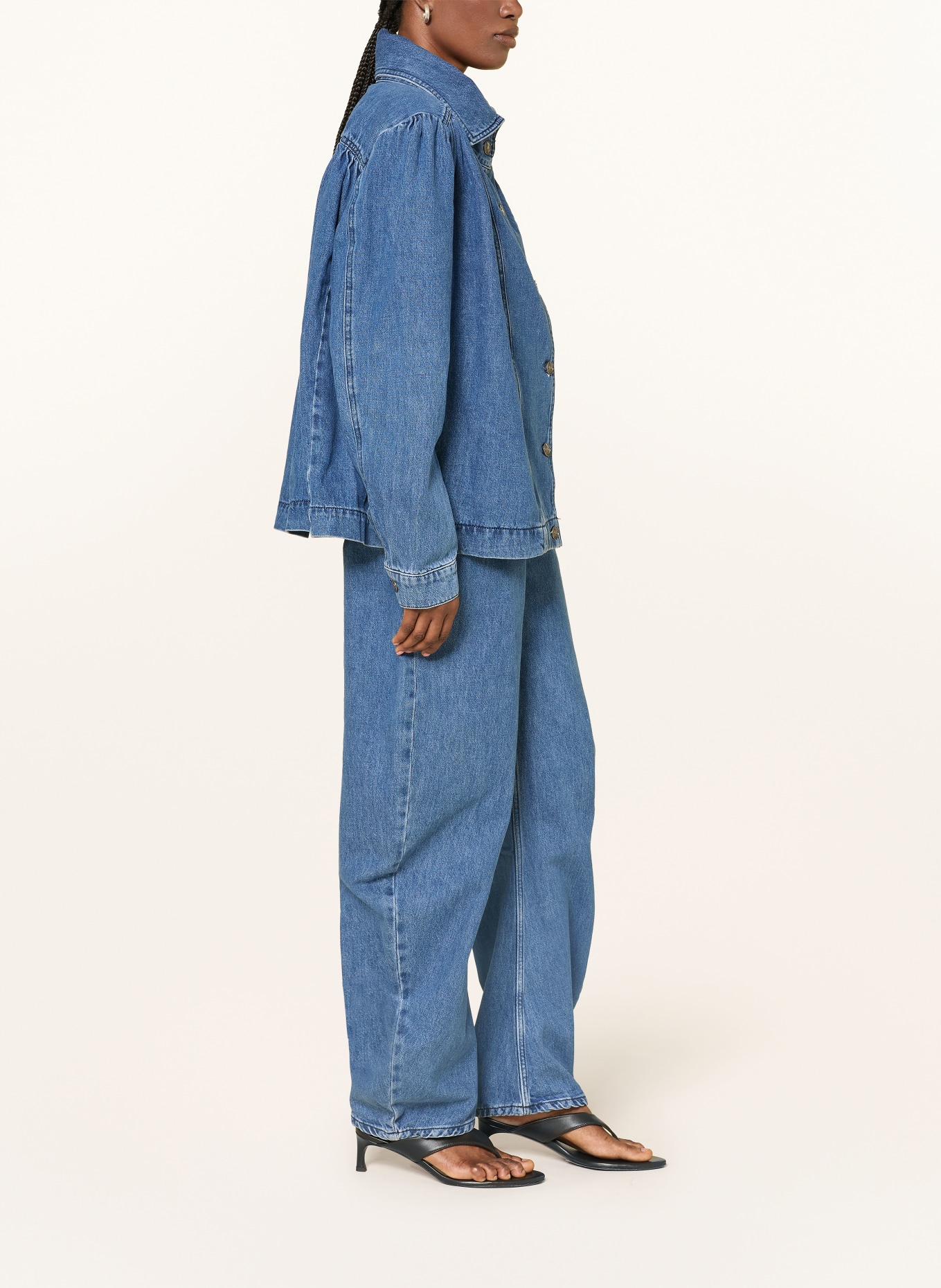 ROTATE Barrel jeans: 1603 Medium blue denim