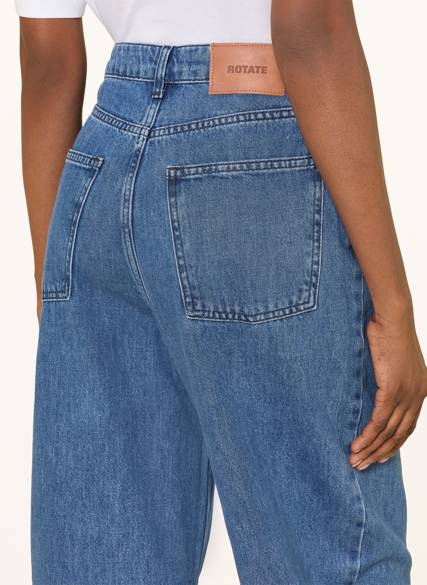 ROTATE Barrel jeans: 1603 Medium blue denim