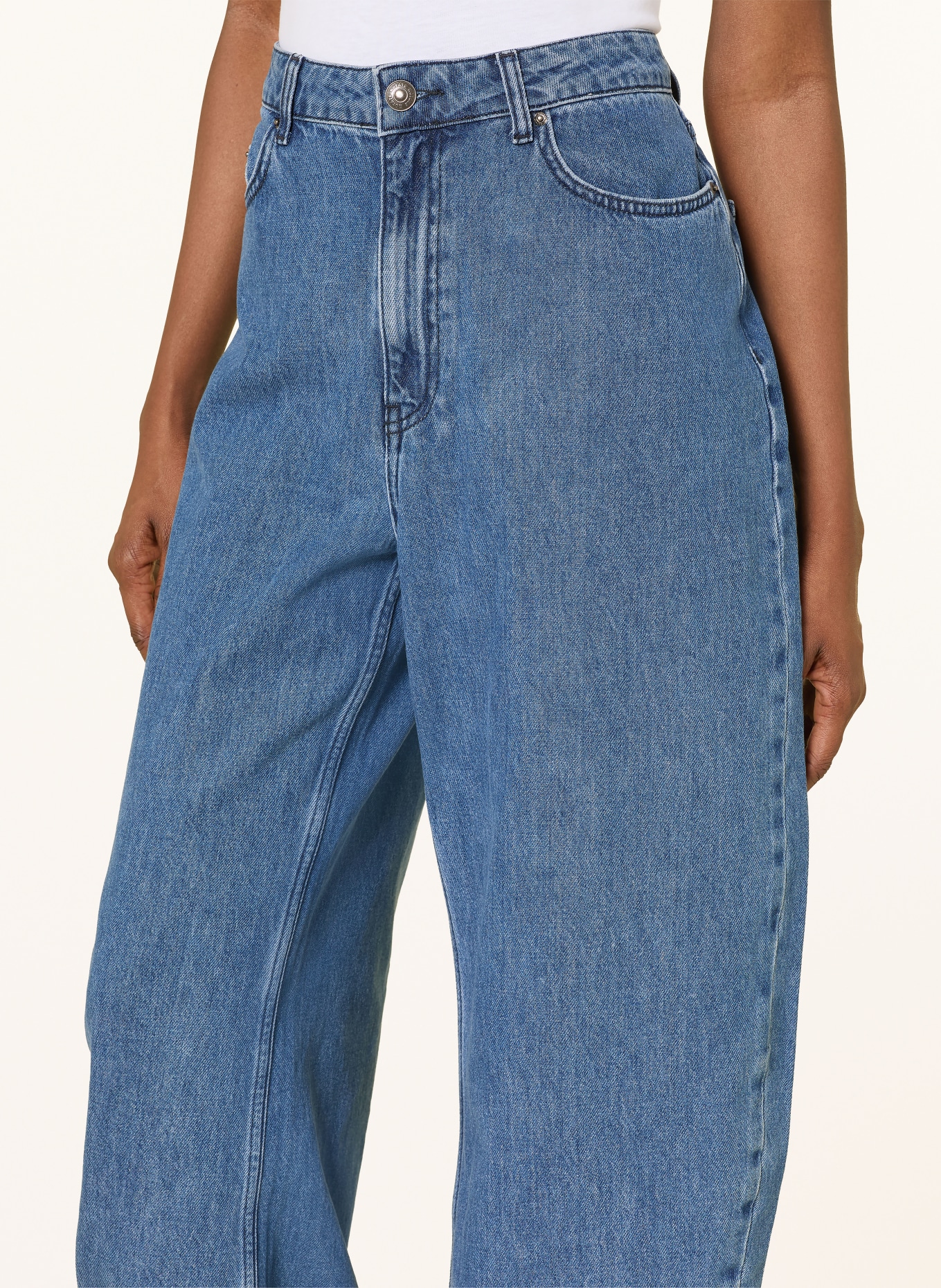 ROTATE Barrel jeans: 1603 Medium blue denim