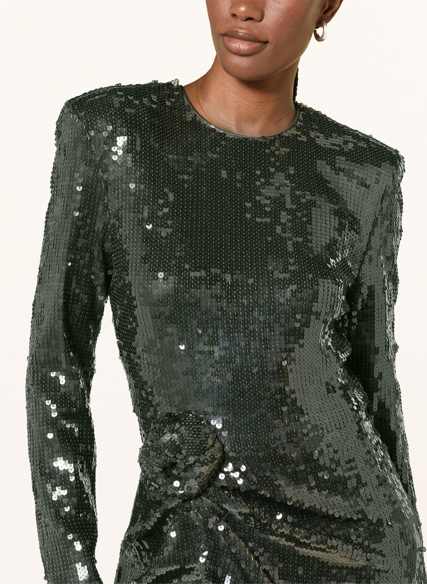 ROTATE Cocktail dress with sequins: DARK GREEN