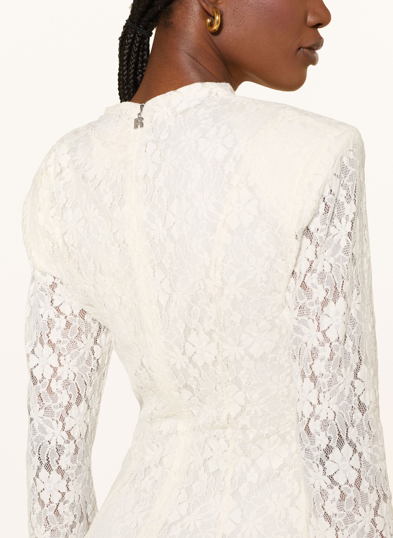 ROTATE Lace dress: CREAM