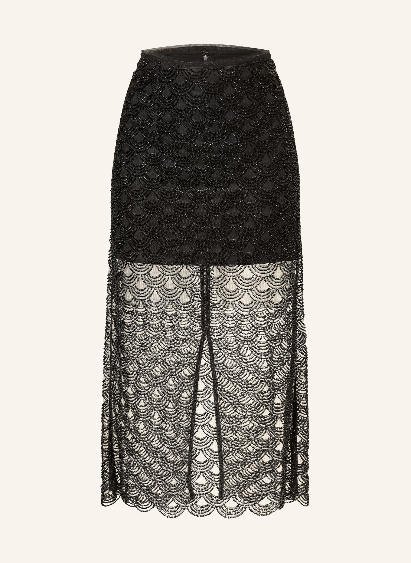 ROTATE Skirt with decorative beads: BLACK