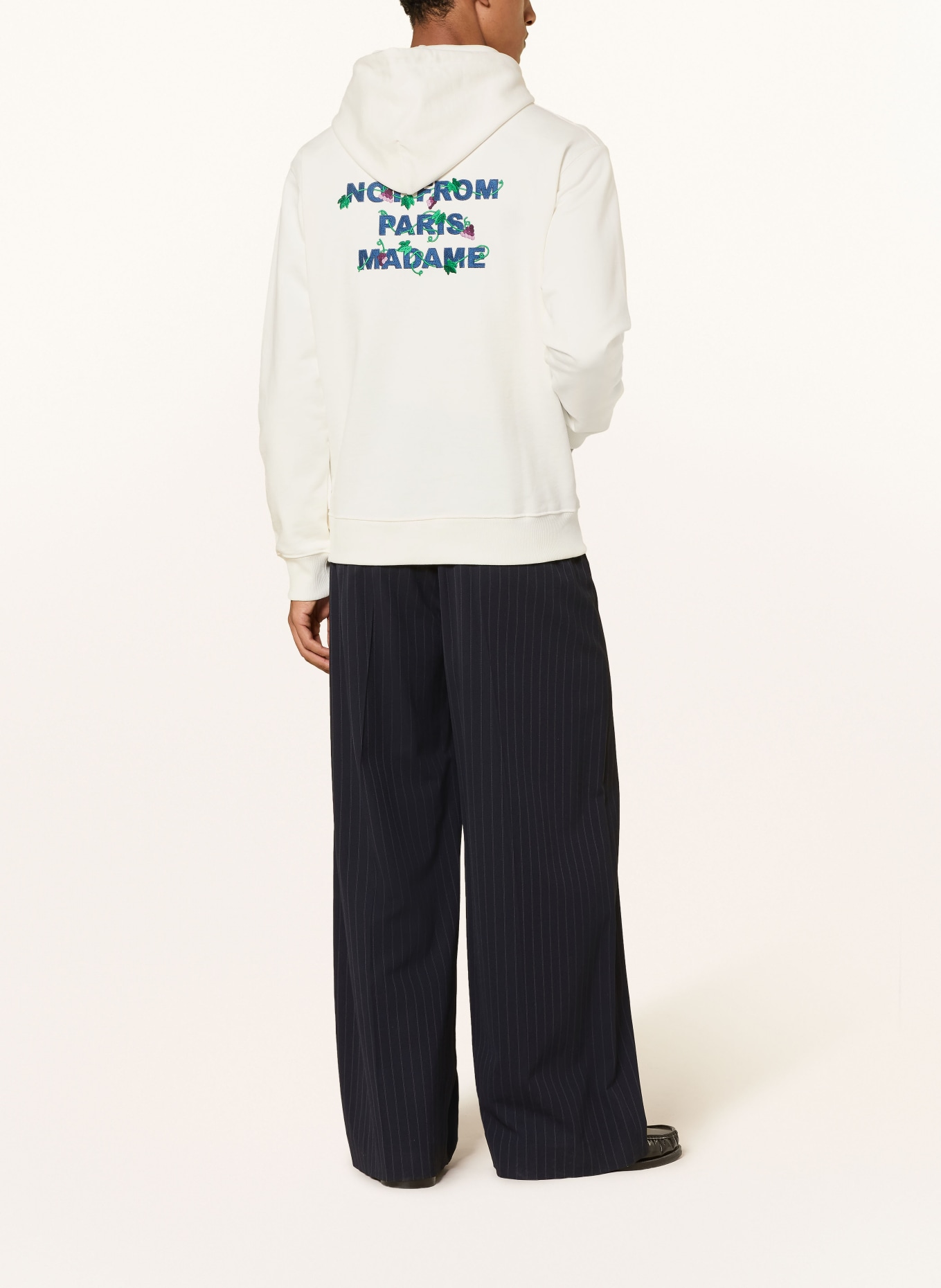 DRÔLE DE MONSIEUR Sweat à capuche: BLANC / VERT / BLEU FONCÉ