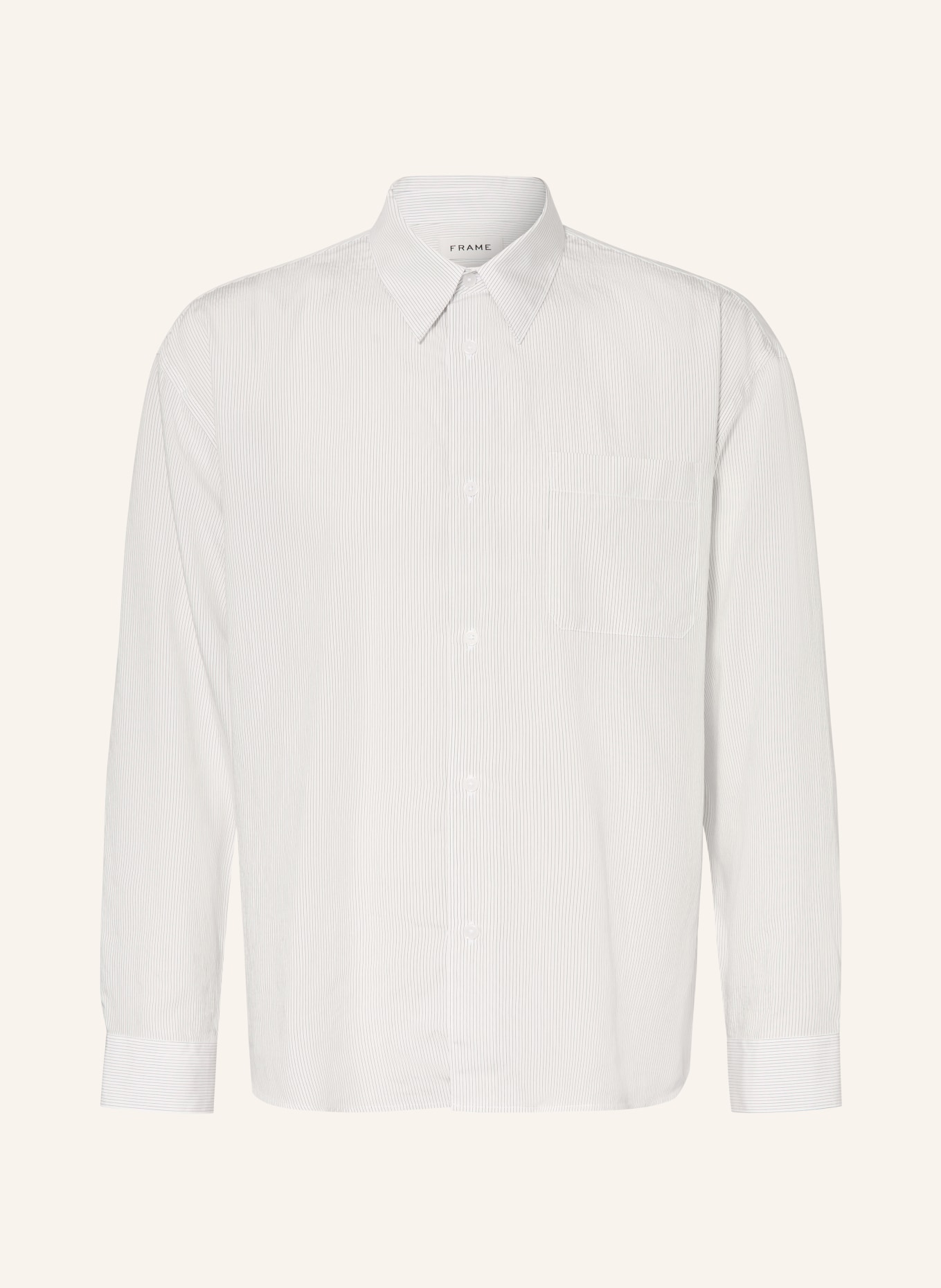 FRAME Hemd Comfort Fit: WEISS / SCHWARZ