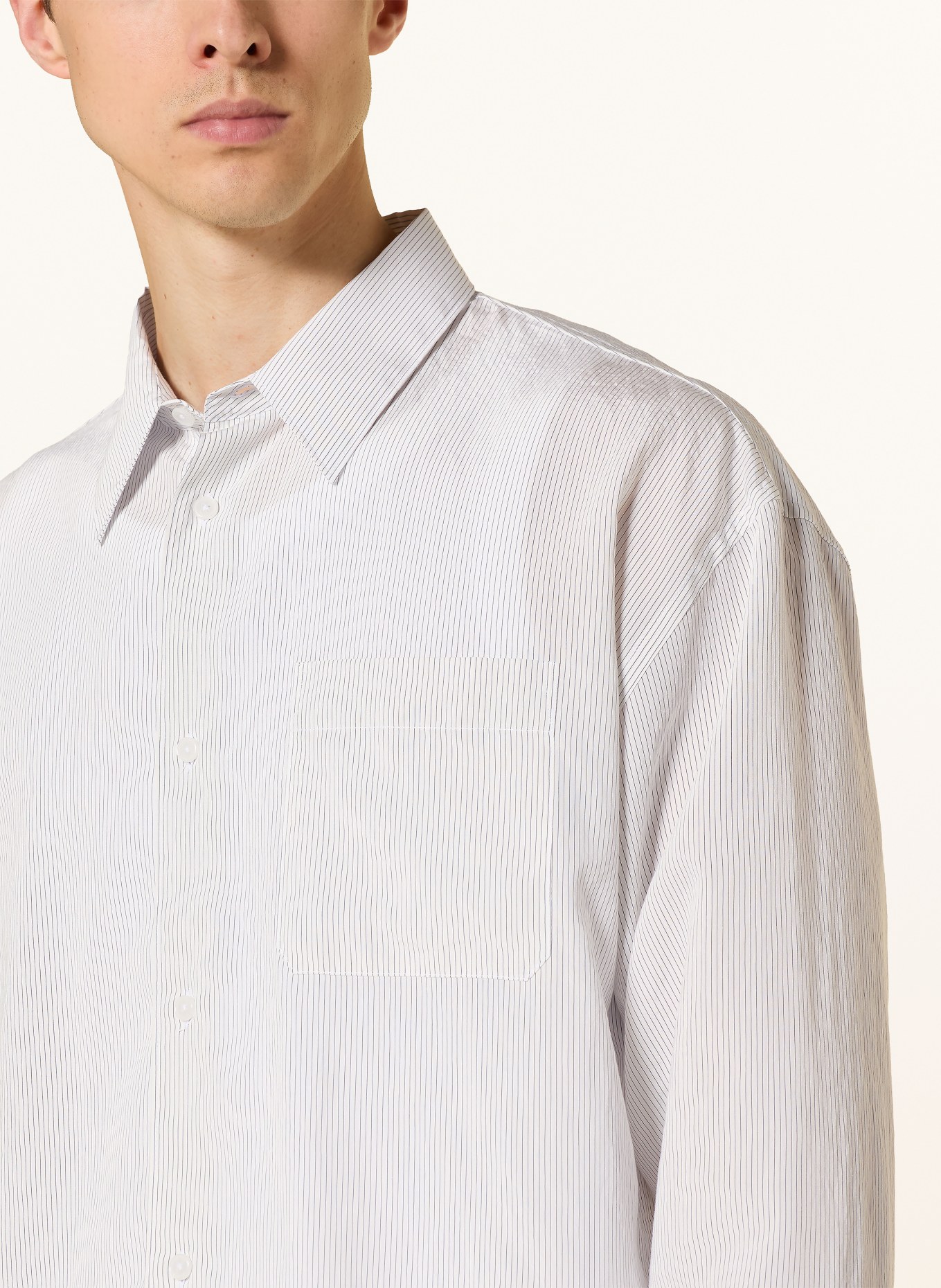 FRAME Hemd Comfort Fit: WEISS / SCHWARZ