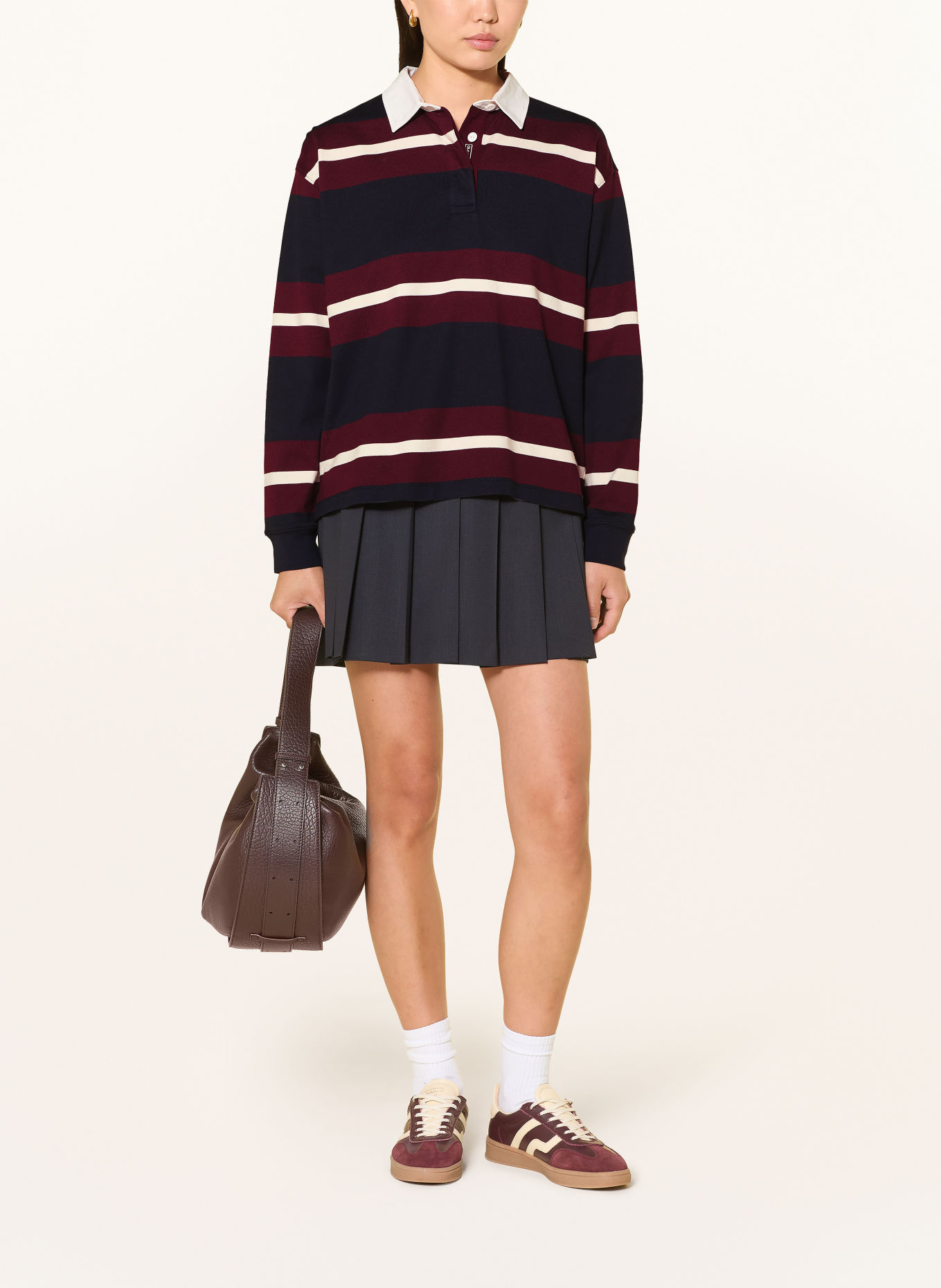 GANT Rugbyshirt: DUNKELBLAU / DUNKELROT / WEISS