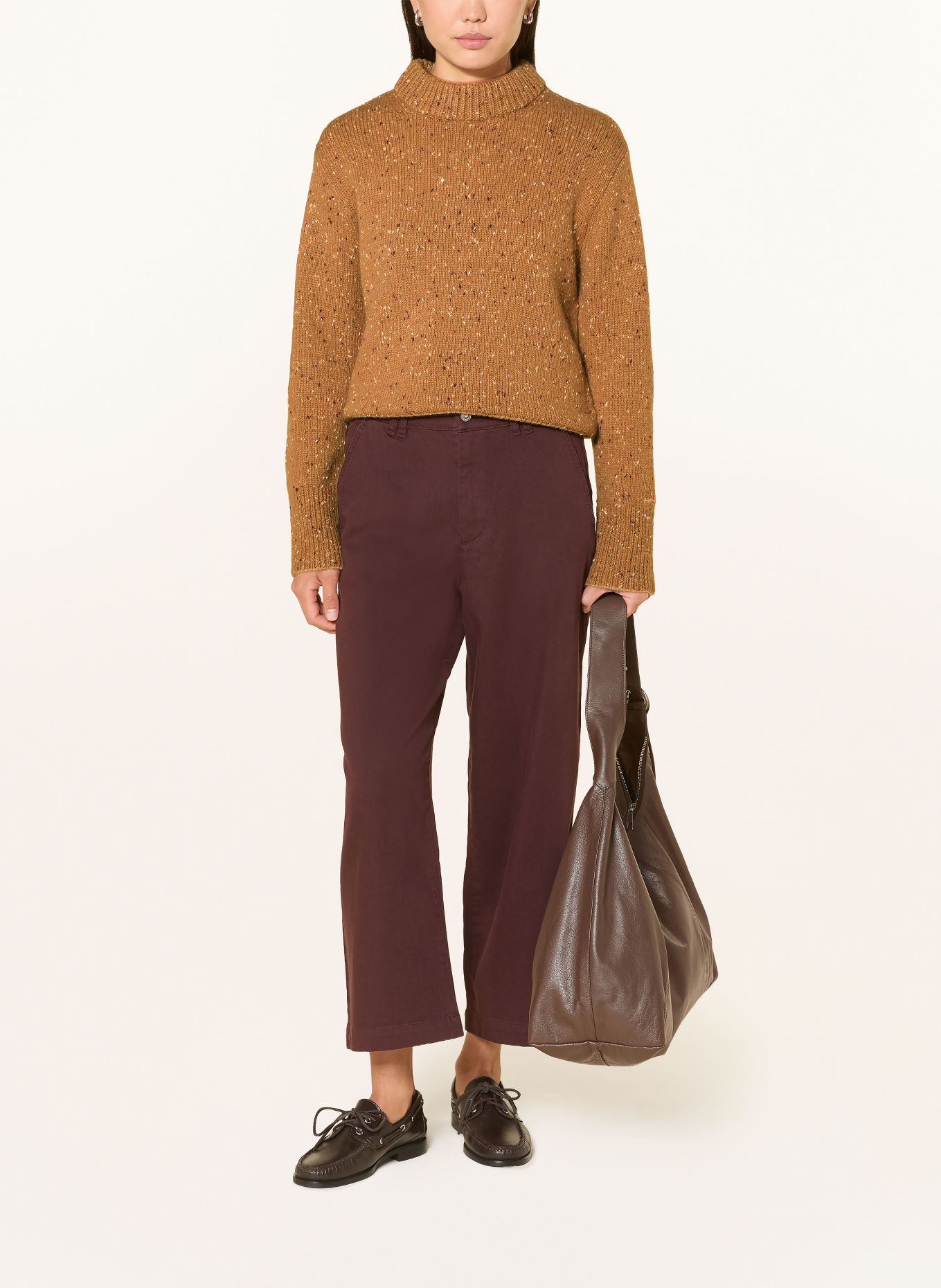 GANT Pull: MARRON / ROUGE FONCÉ / BLANC