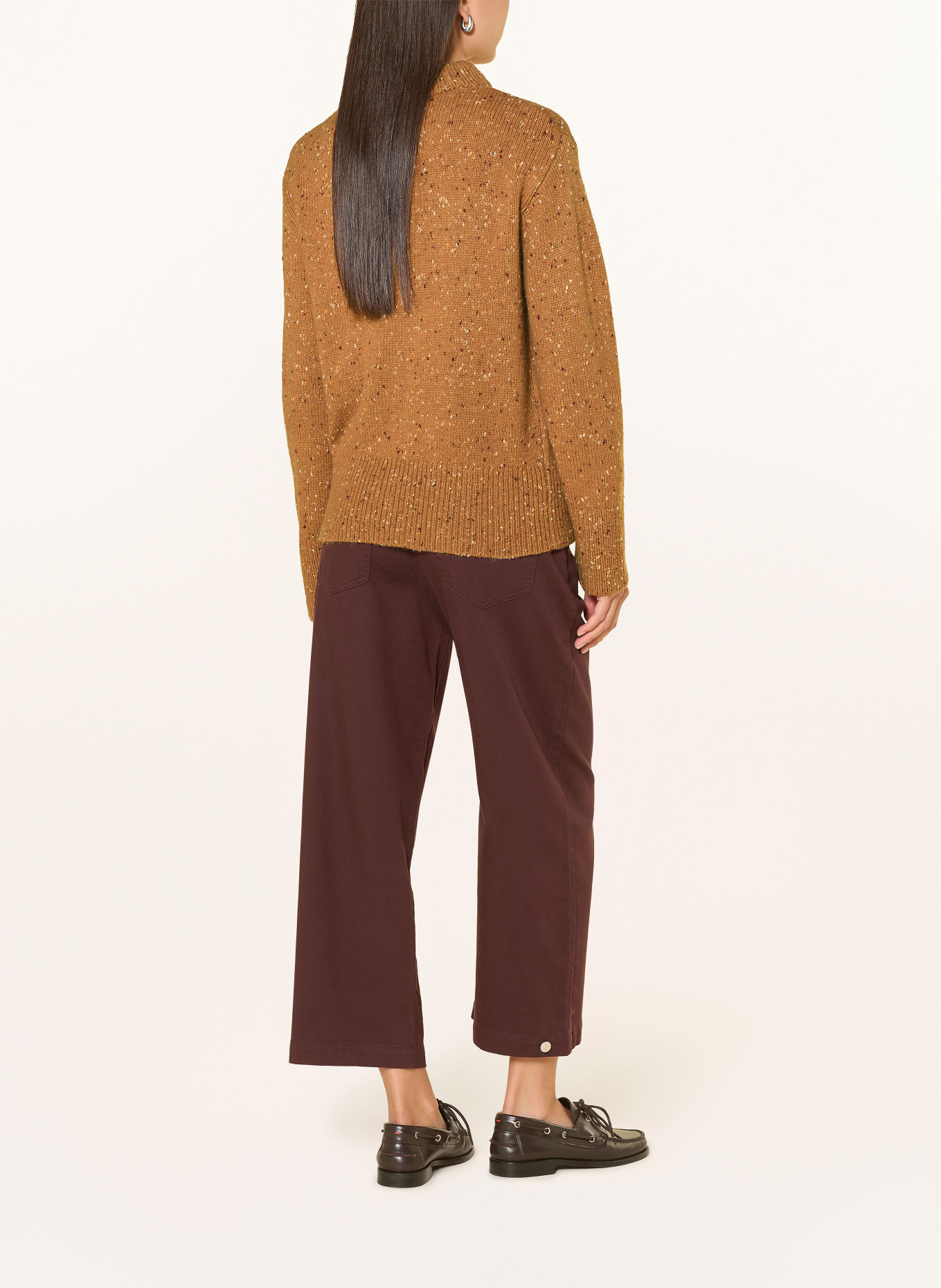 GANT Pull: MARRON / ROUGE FONCÉ / BLANC